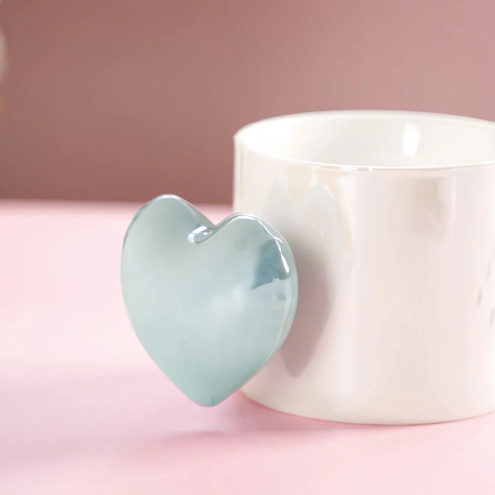 Heart Balloon Coffee Mug Set Of 2 Pink Blue 330ml - Image 5