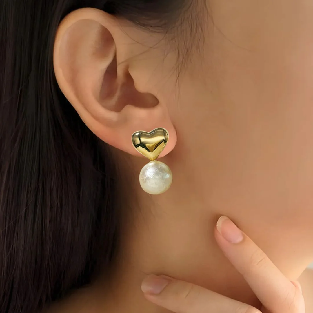 Heart Drop Earrings - Image 2