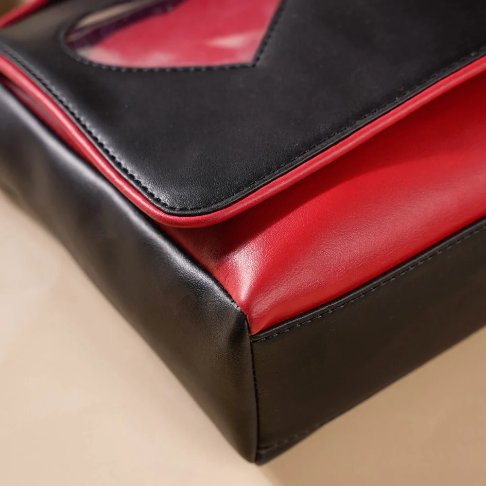 Heart Sling Bag Black And Red - Image 11