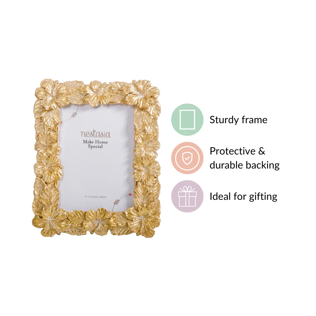 Hibiscus Glam Photo Frame Large 9.5"x7.5" - Image 5