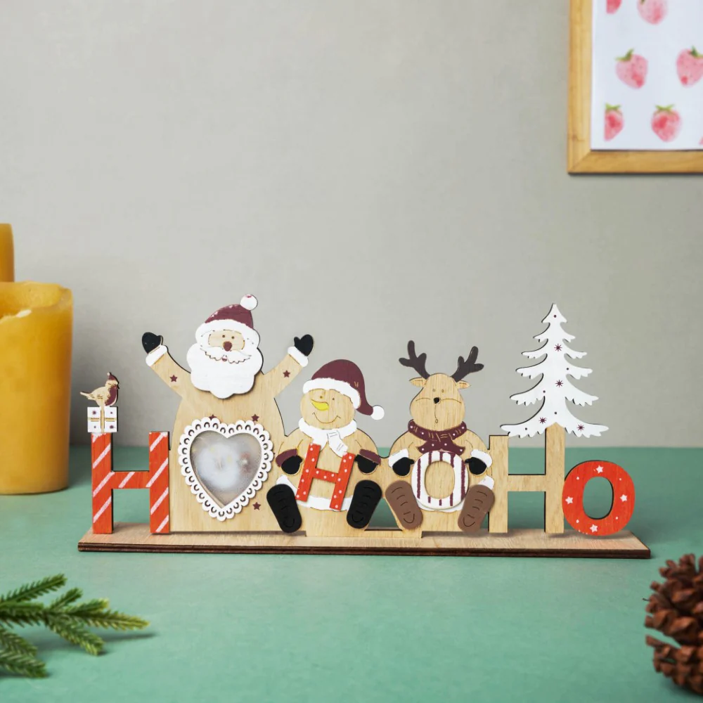 HOHOHO Christmas LED Light Family Showpiece 12 Inch