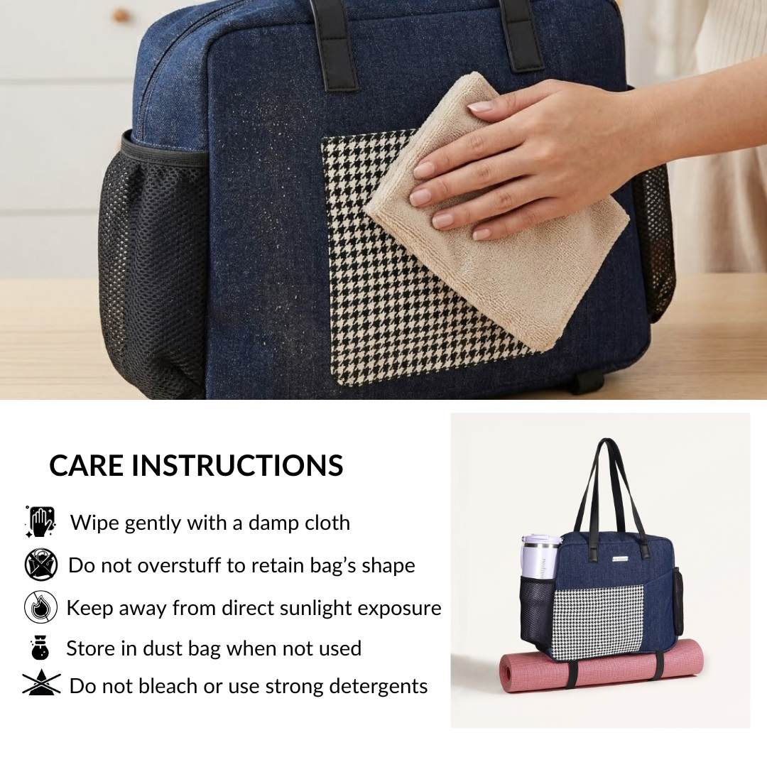 Hold All Denim Tote Bag - Image 8