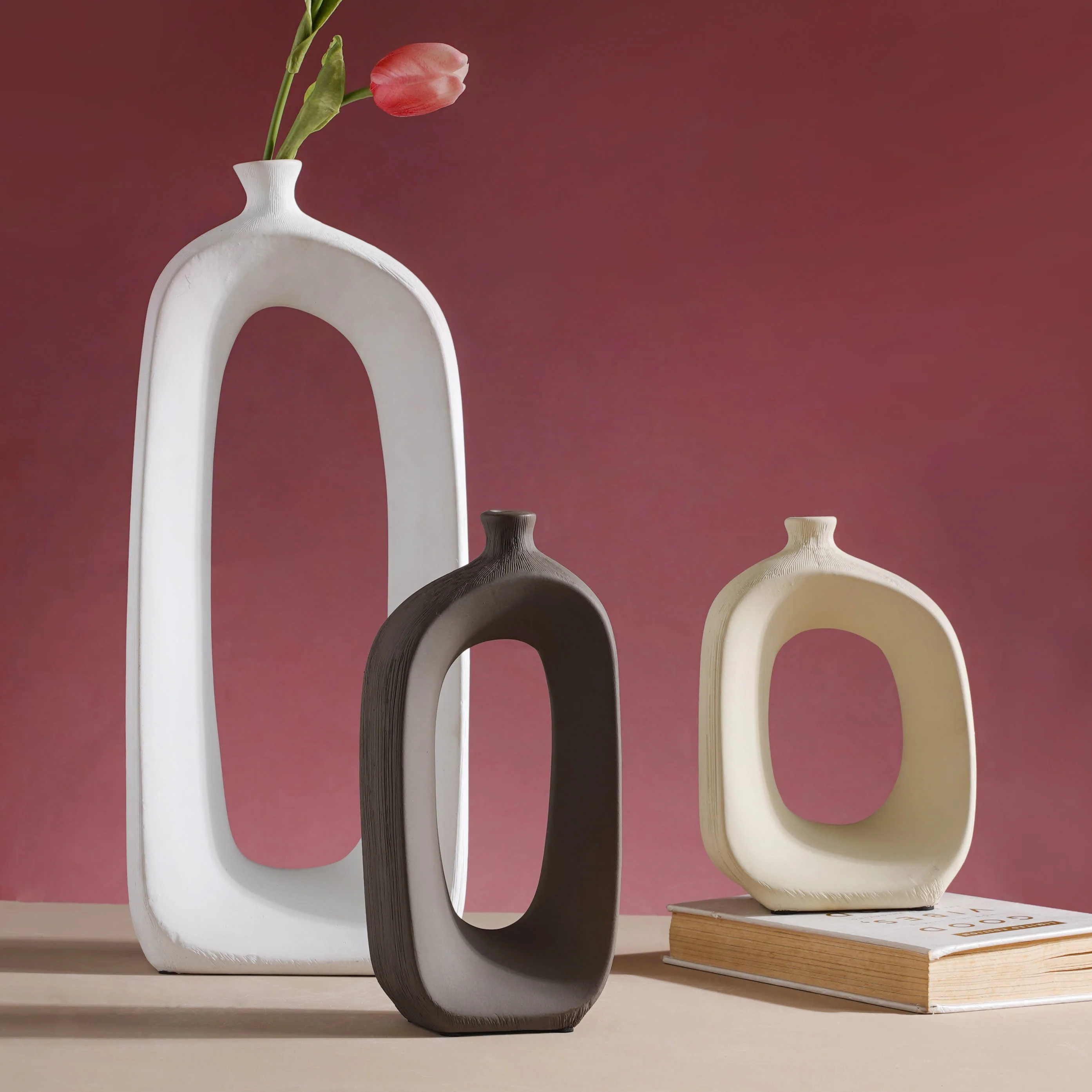 Hollow Vase Set Of 3 - Image 3