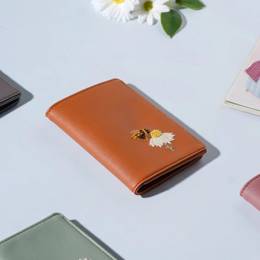 Honey Bee Two Fold Passport Cover Brown - Image 10