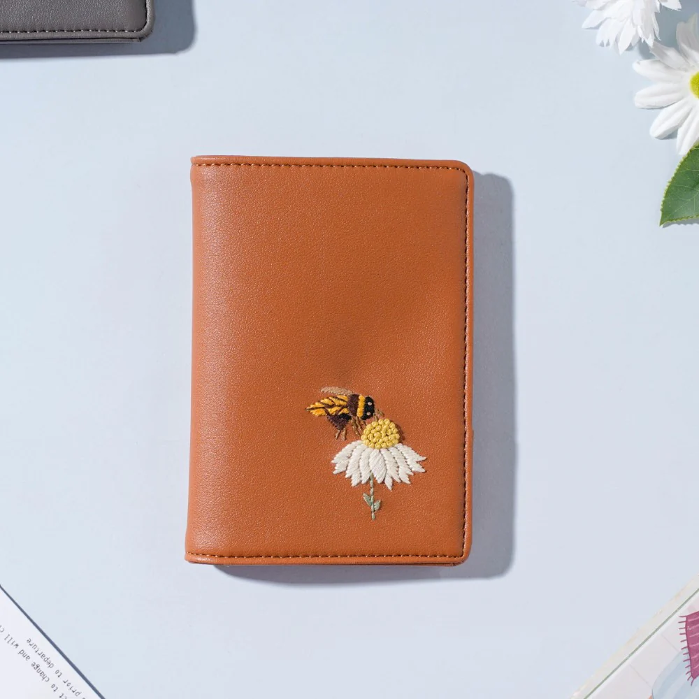 Honey Bee Two Fold Passport Cover Brown - Image 8