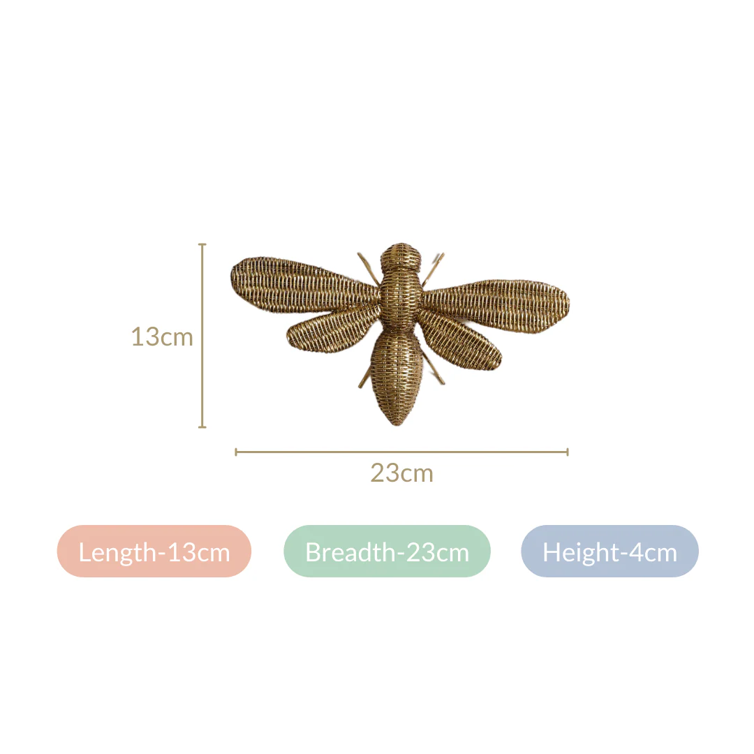 Honeybee Wall Decor Gold - Image 6