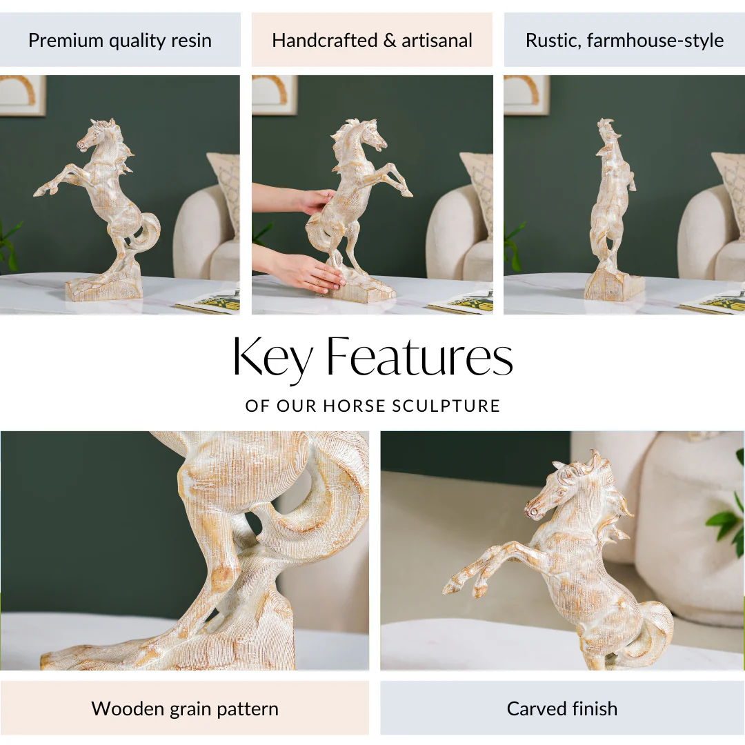 Horse Sculpture For Living Room Decor - Image 4