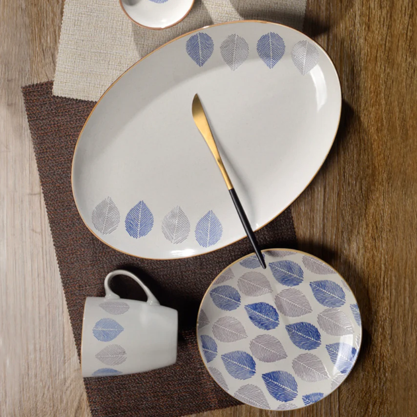 House of Eden Appetizer Plate Blue And White 8 Inch - Image 10