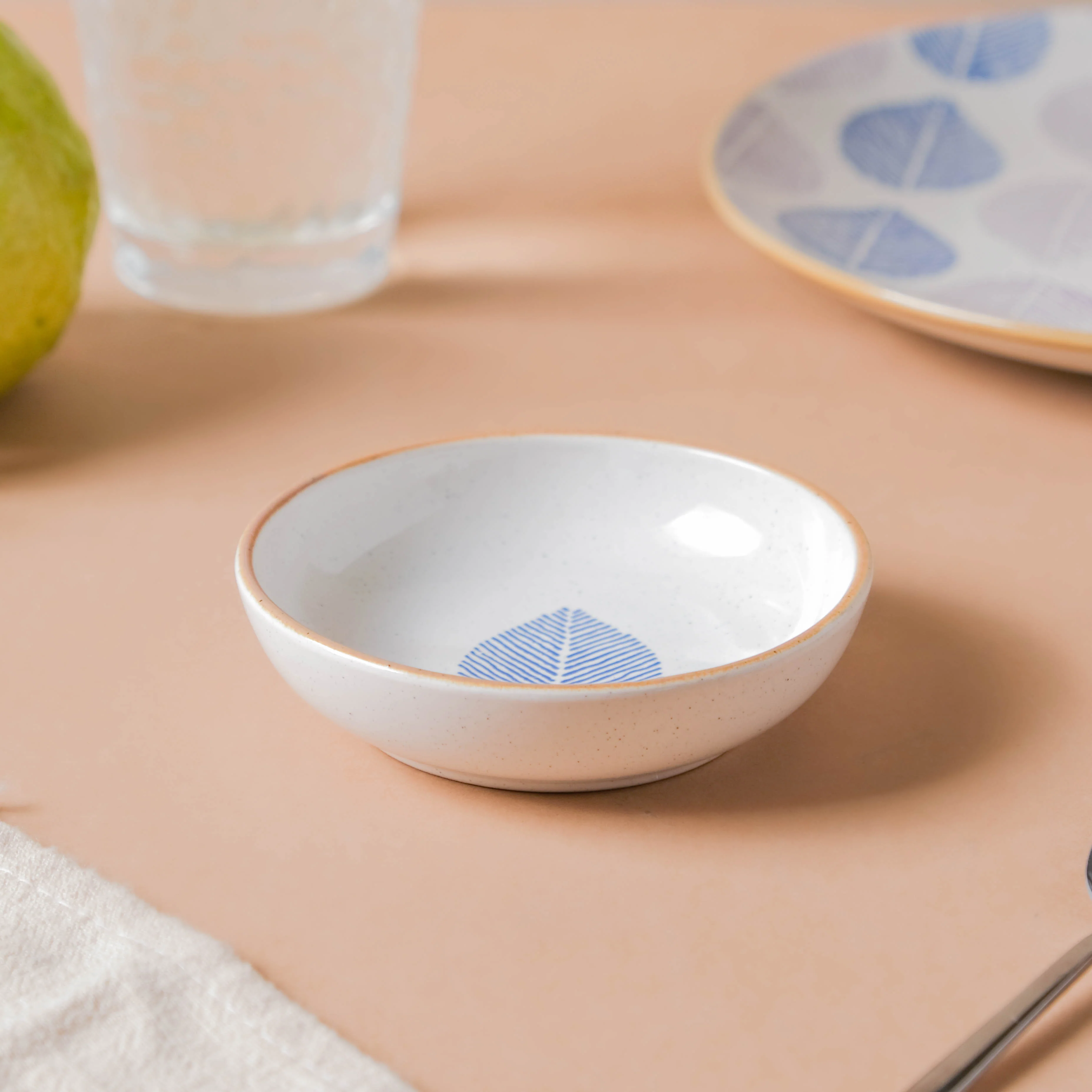 House of Eden Blue Leaf Dessert Plate 50ml - Image 5