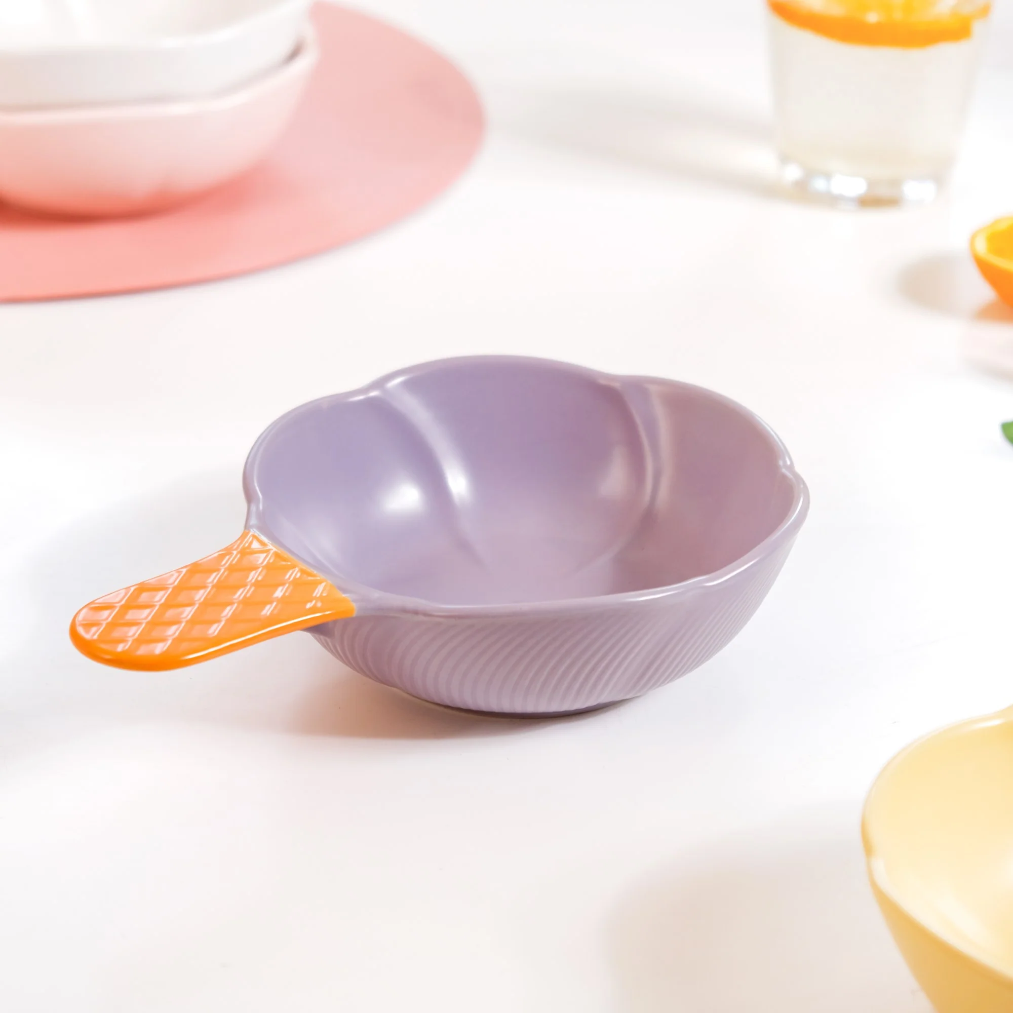 Ice Cream Cone Bowl With Handle Black Current 400 ml - Image 12