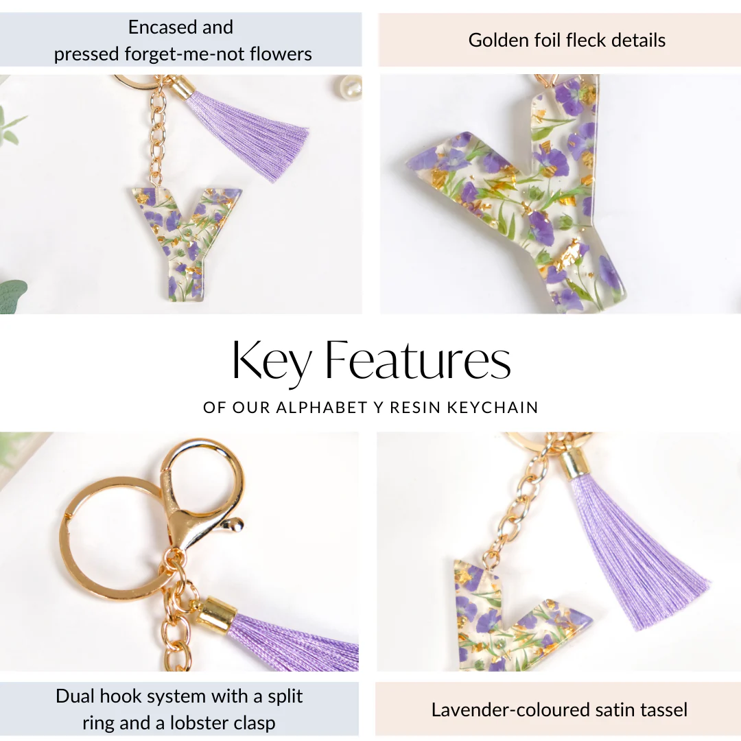 Infinite Charm Y Pressed Flower Keychain - Image 5