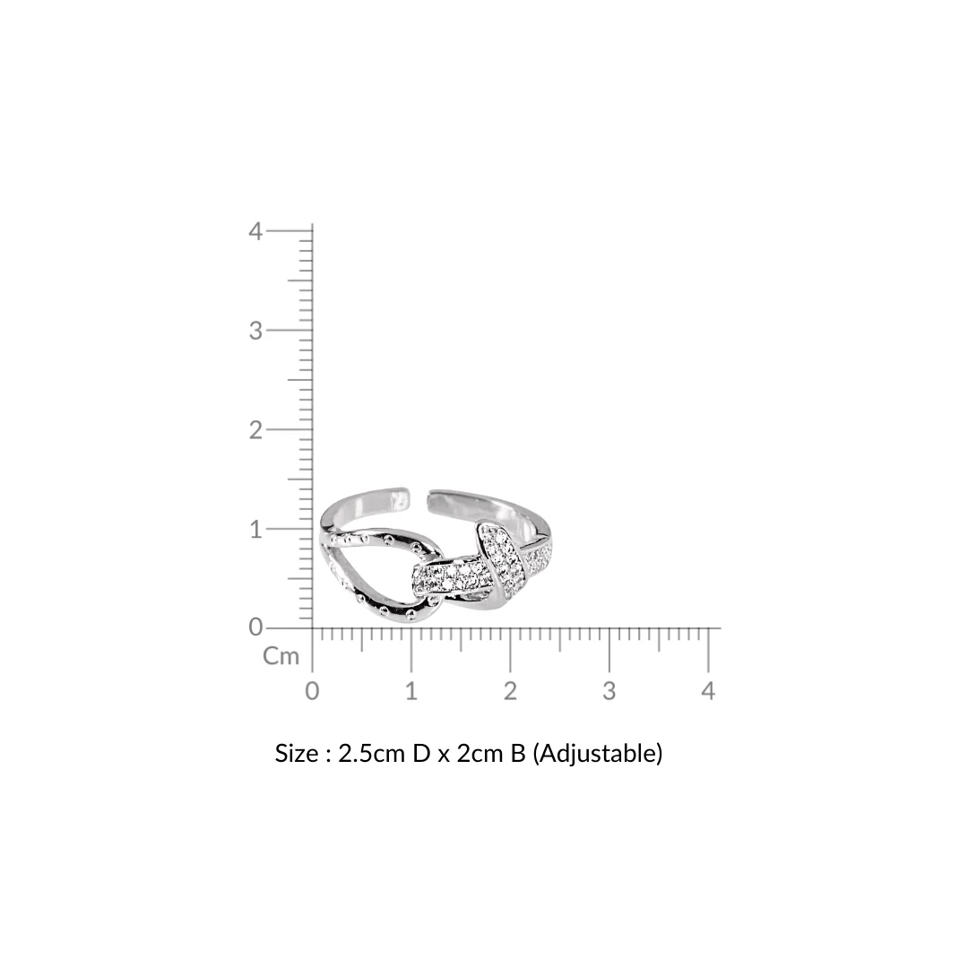 Infinite Radiance Adjustable Silver Ring - Image 3