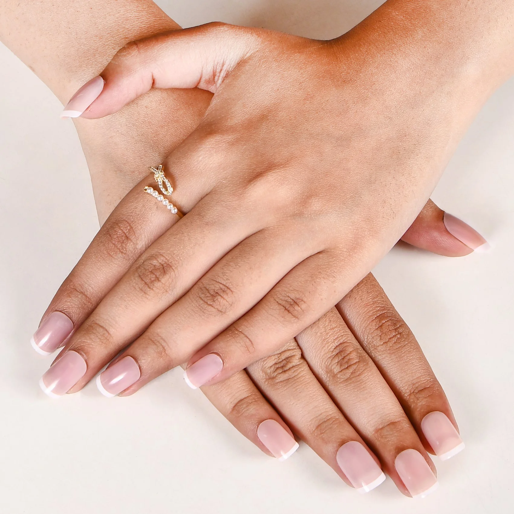 Infinity Pearl Bypass Ring - Image 2