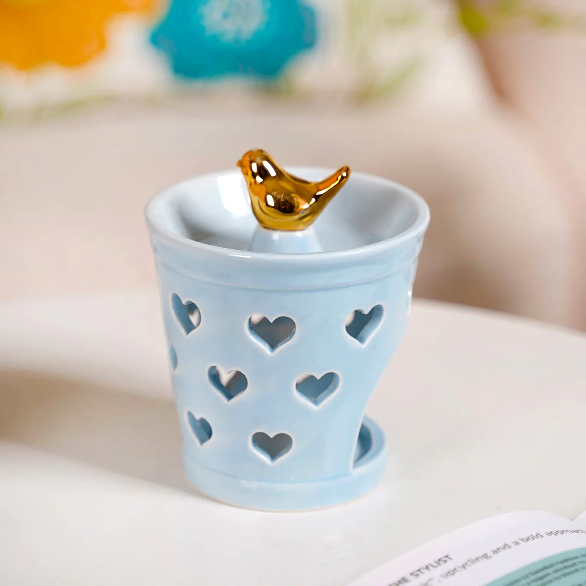 Intricate Heart Design Air Diffuser Set Of 2 Blue - Image 10