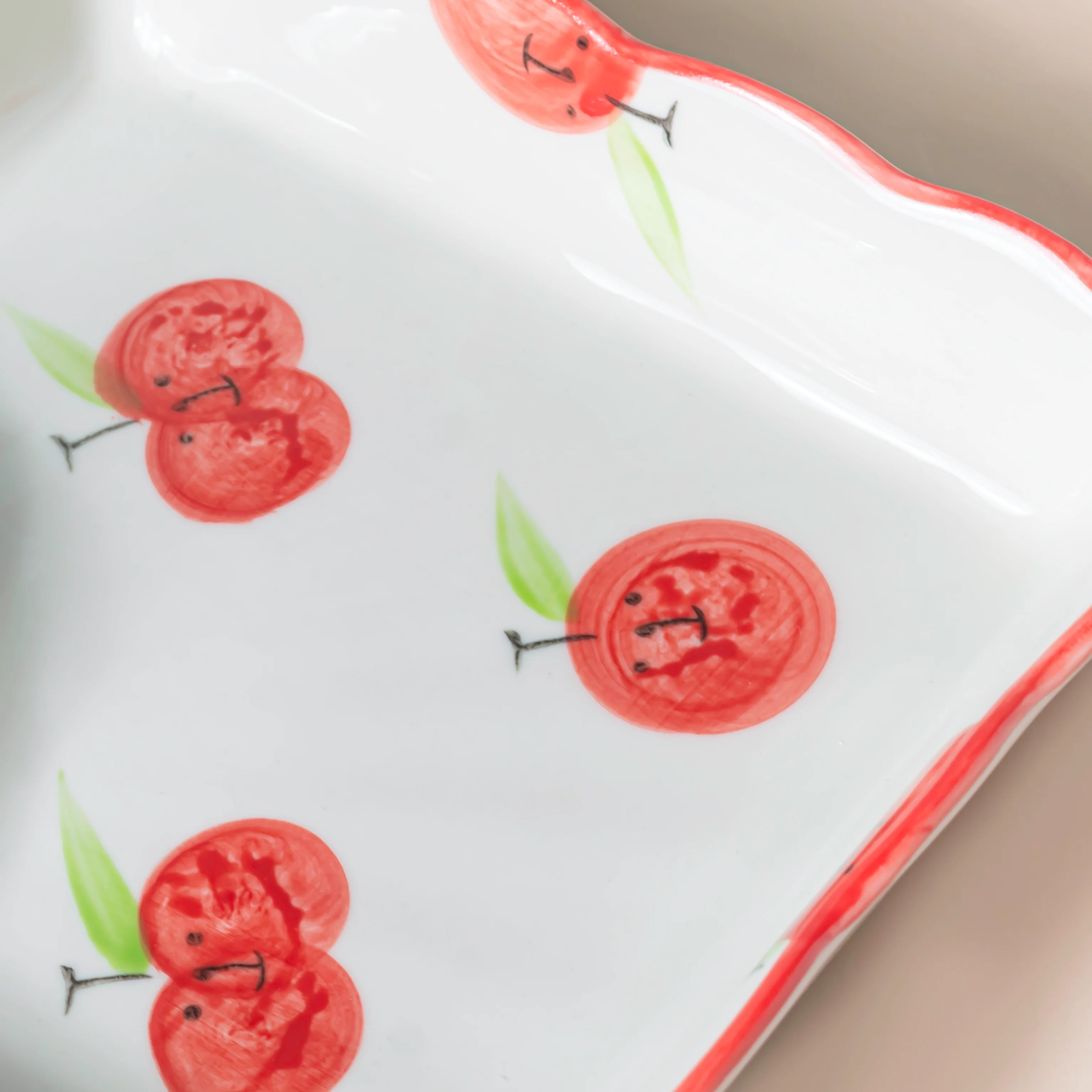 Jamming With Cranberry Sectioned Plate Red - Image 9