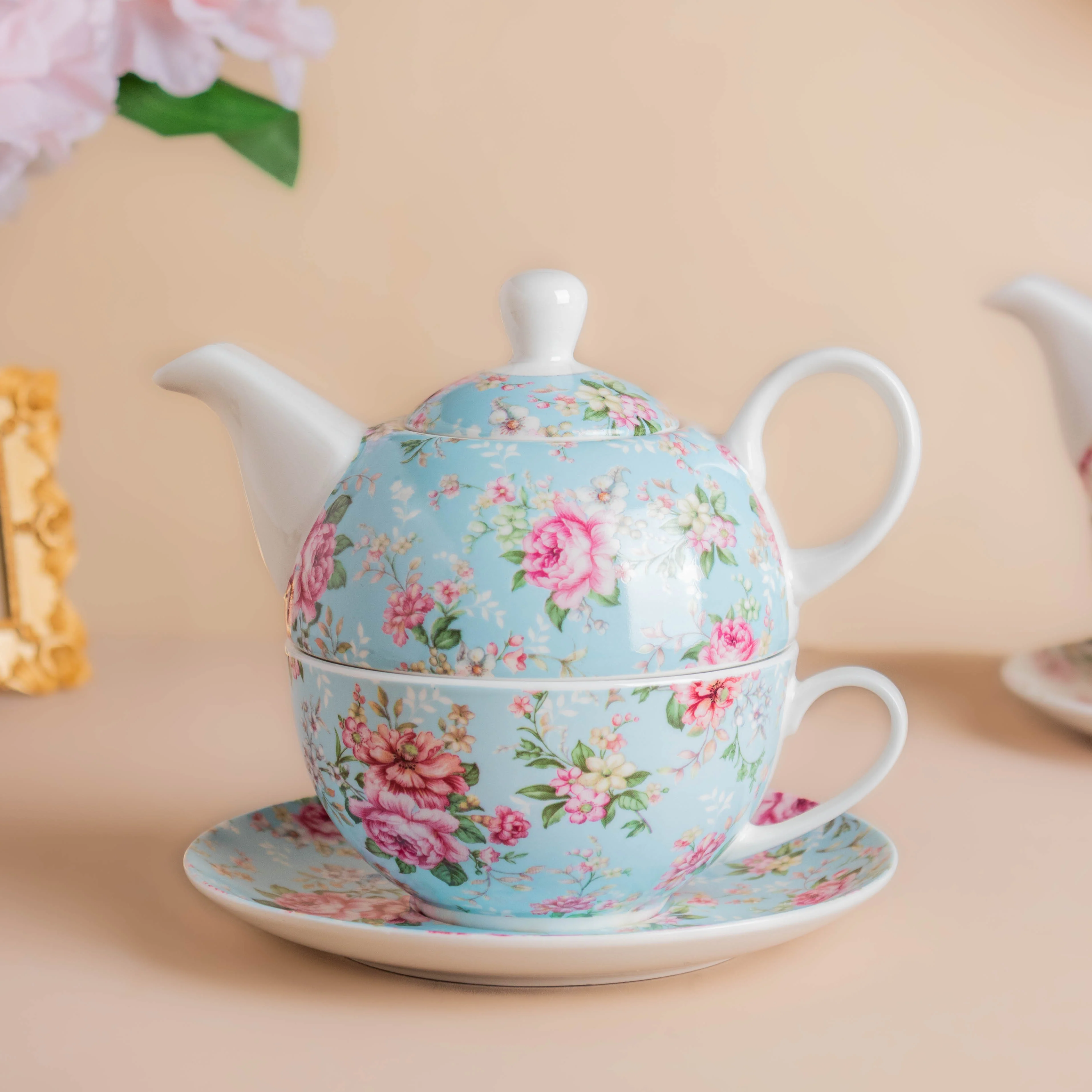 JARDIN Floral Teapot Cup and Saucer - Image 8