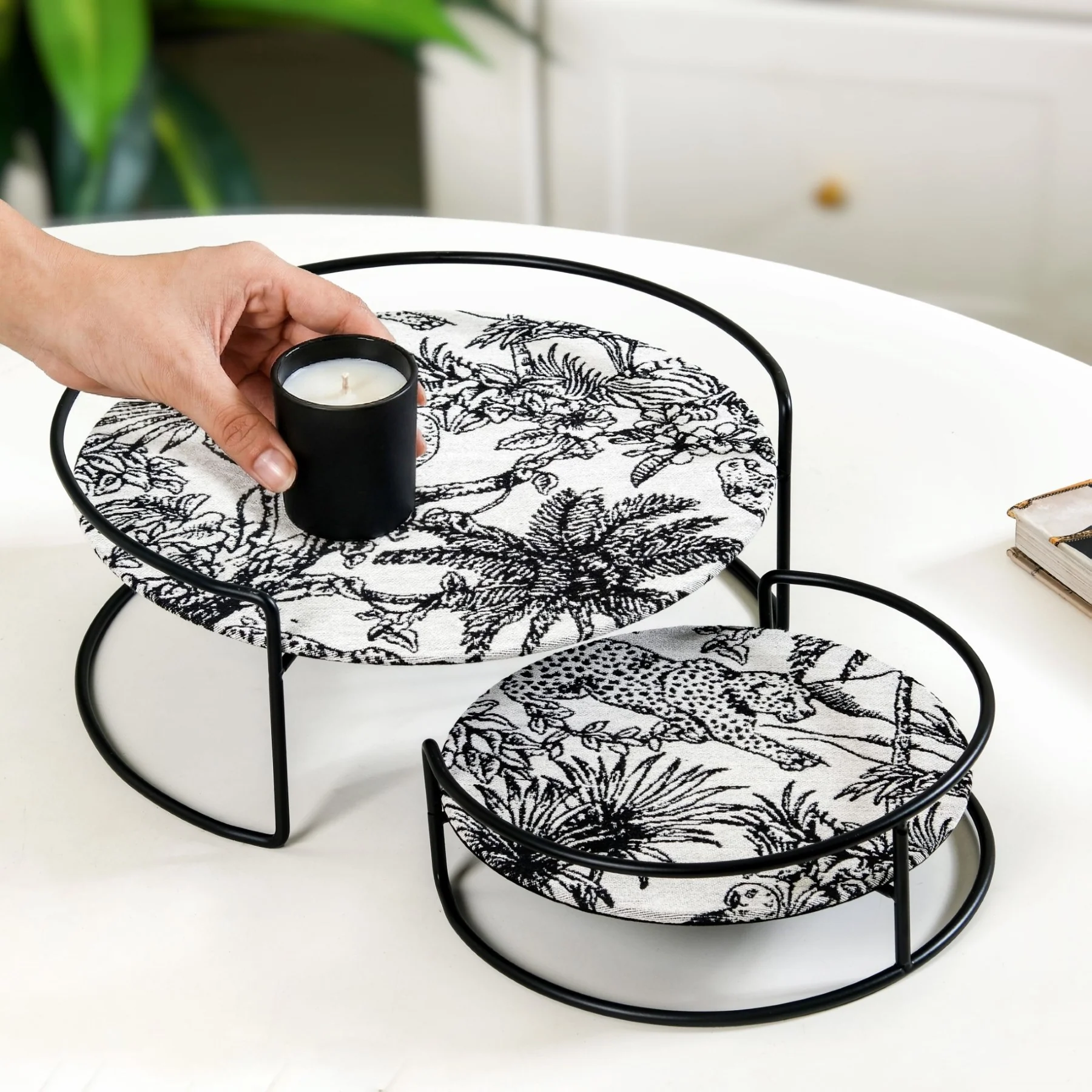 Jungle Safari Artistic Vanity Display Stand Set Of 2 - Image 4