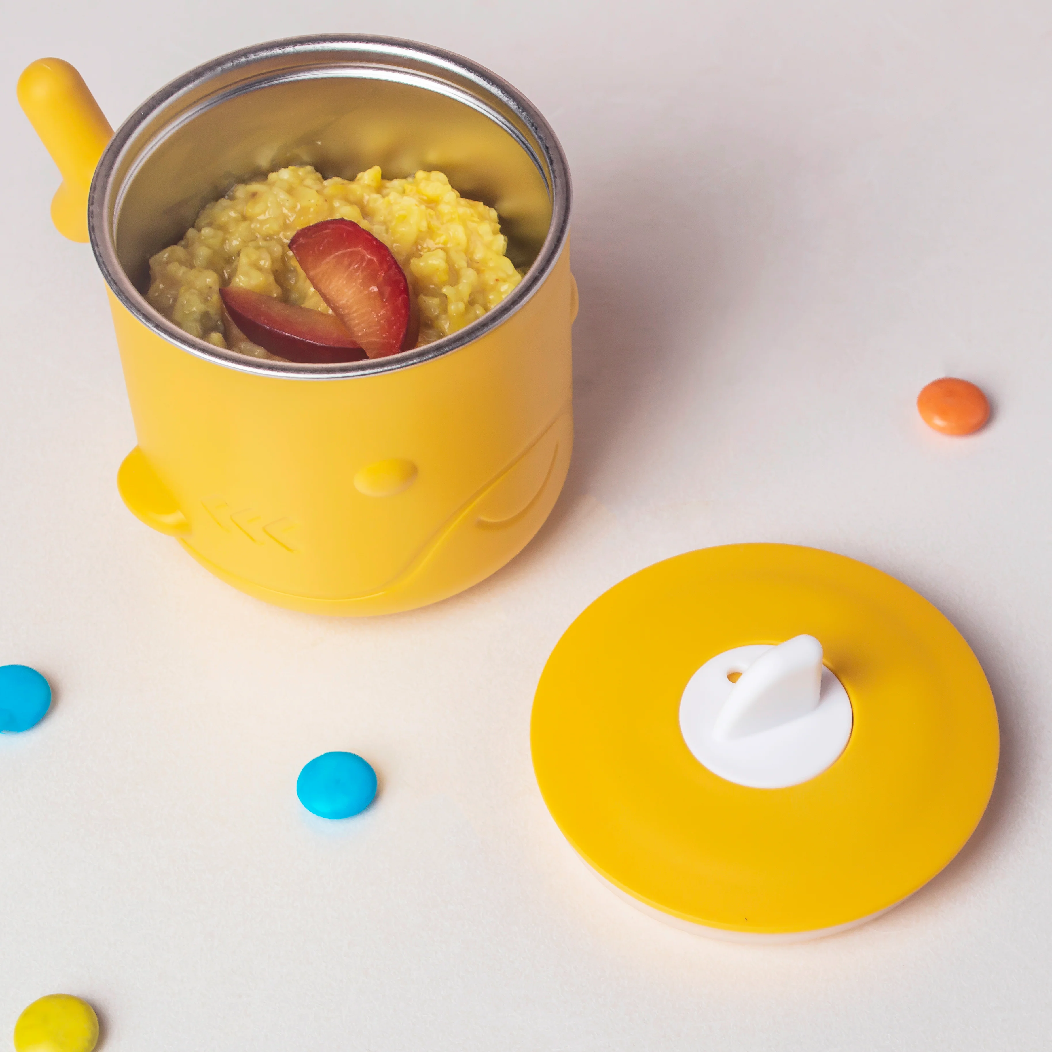 Keep Warm Stainless Steel Feeding Cup Yellow 200 ml - Image 6