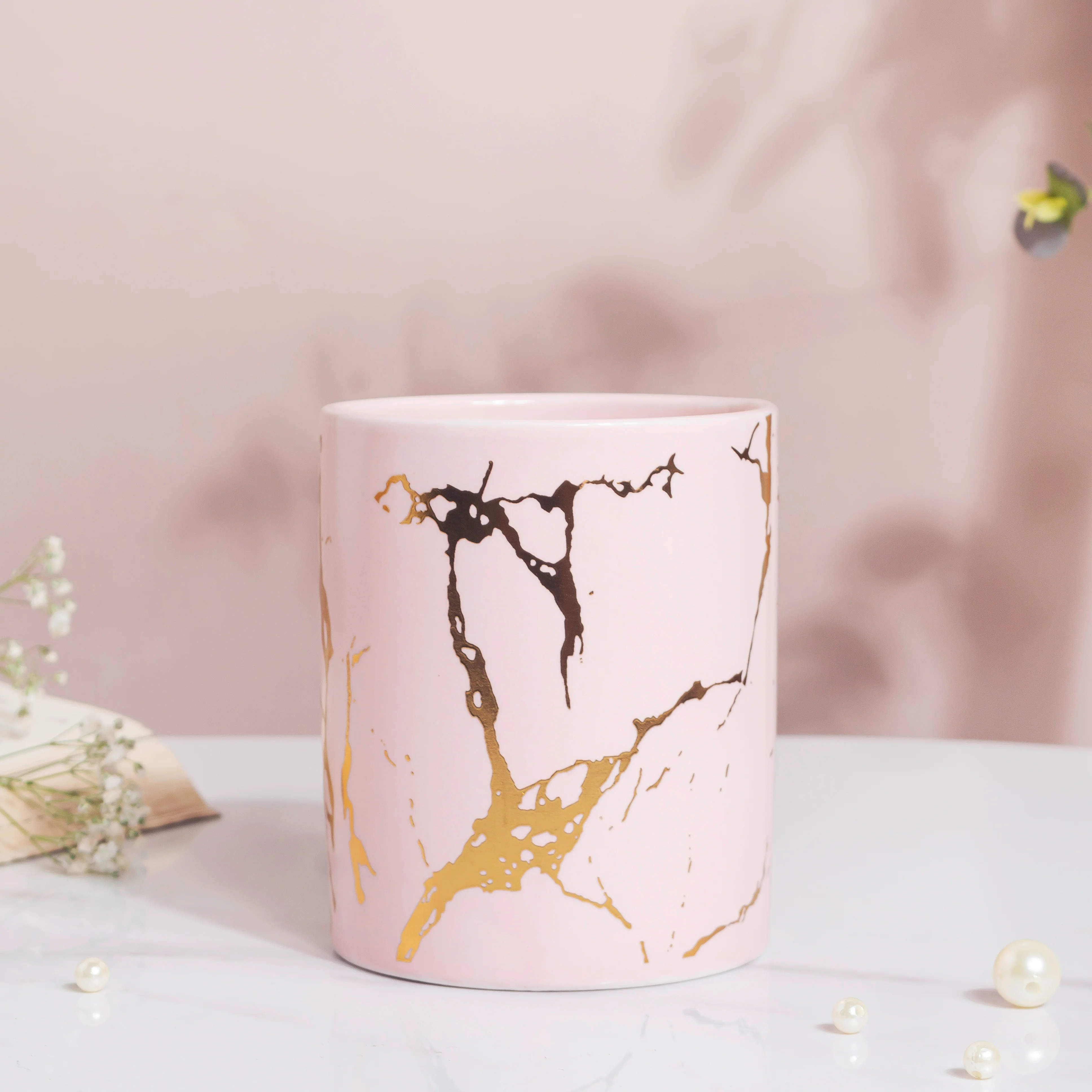 Kintsugi Ceramic Organiser Pink - Image 3