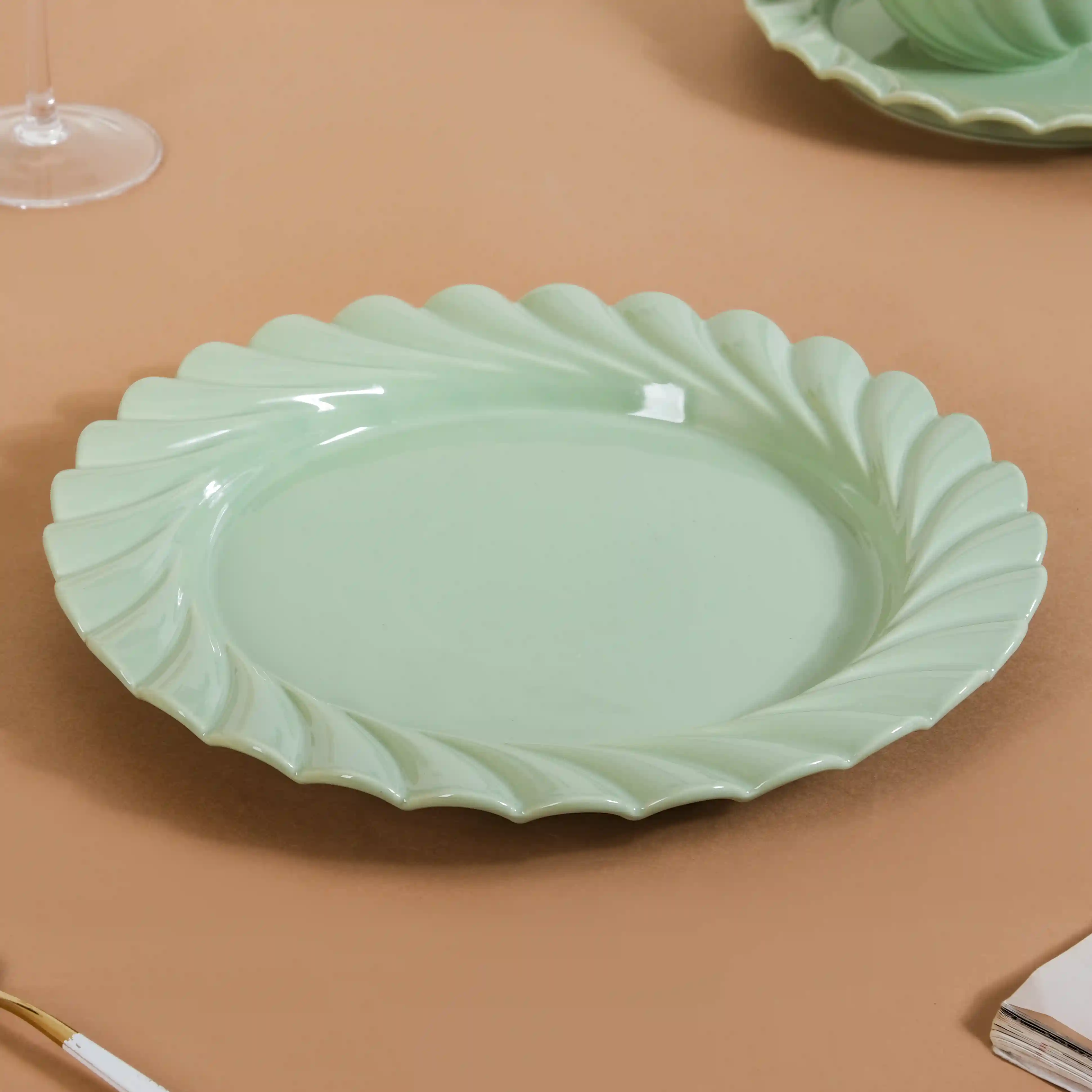Lao Luxury 22 Piece Dinner Set For 6 Mint Green - Image 10