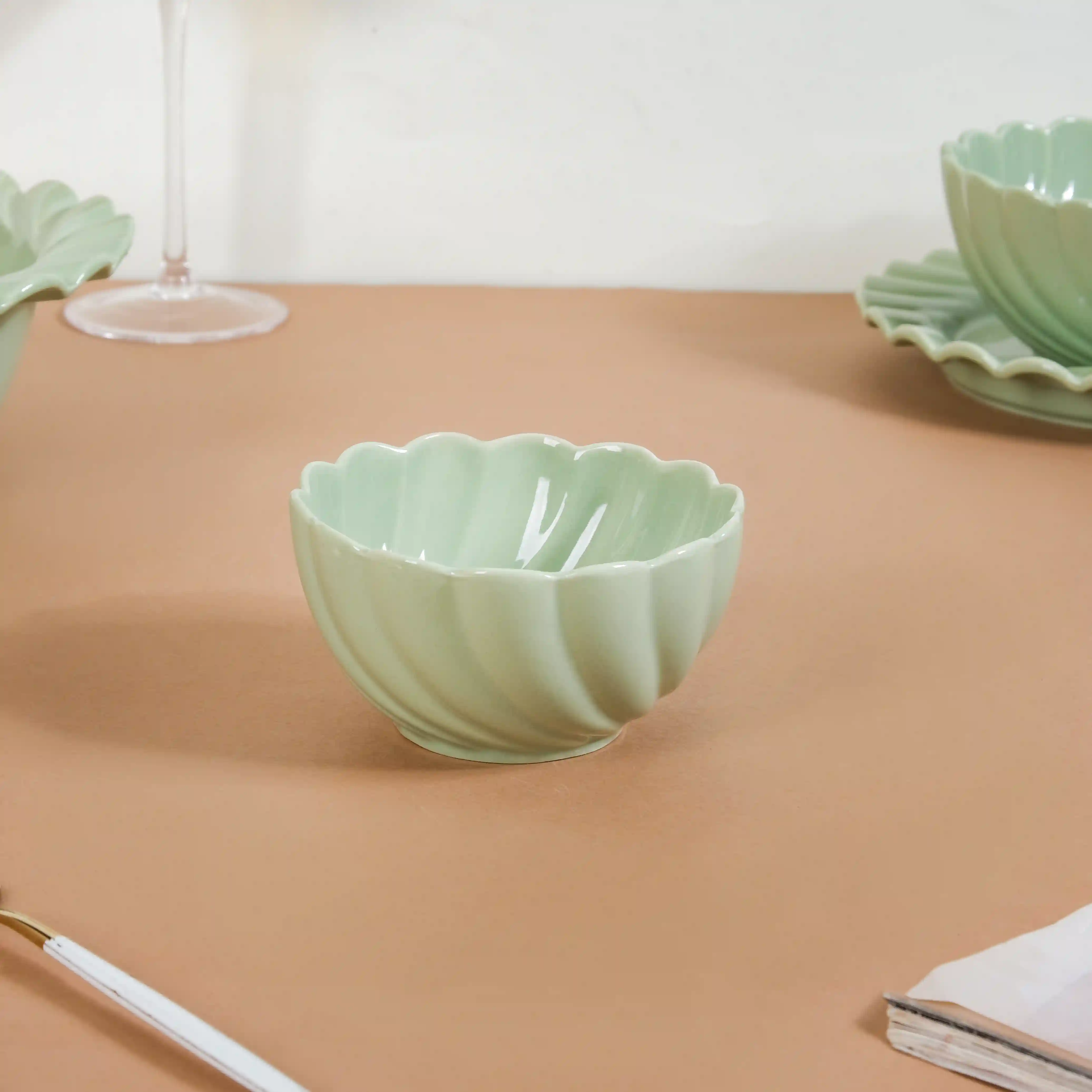 Lao Luxury 22 Piece Dinner Set For 6 Mint Green - Image 11