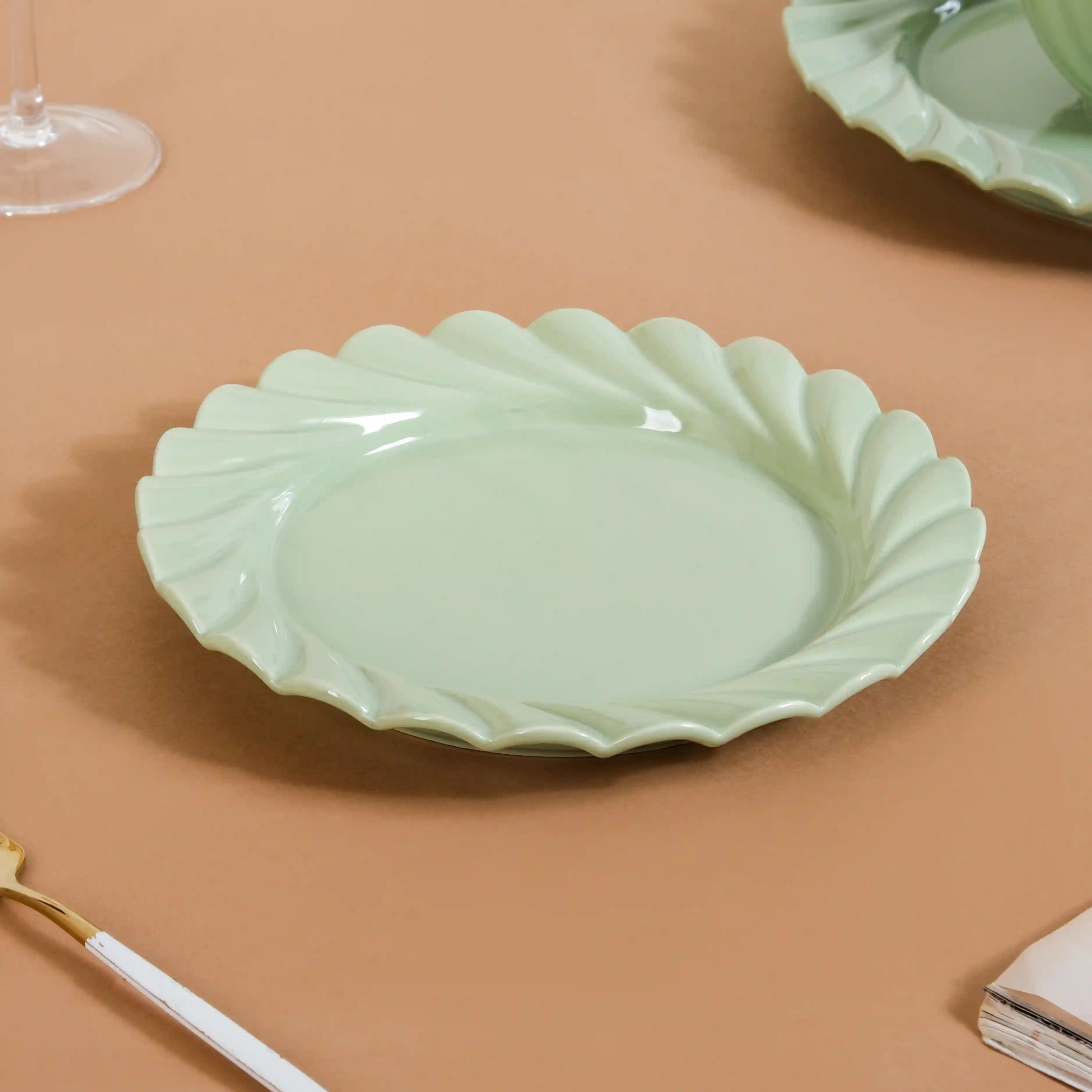 Lao Luxury 22 Piece Dinner Set For 6 Mint Green - Image 12