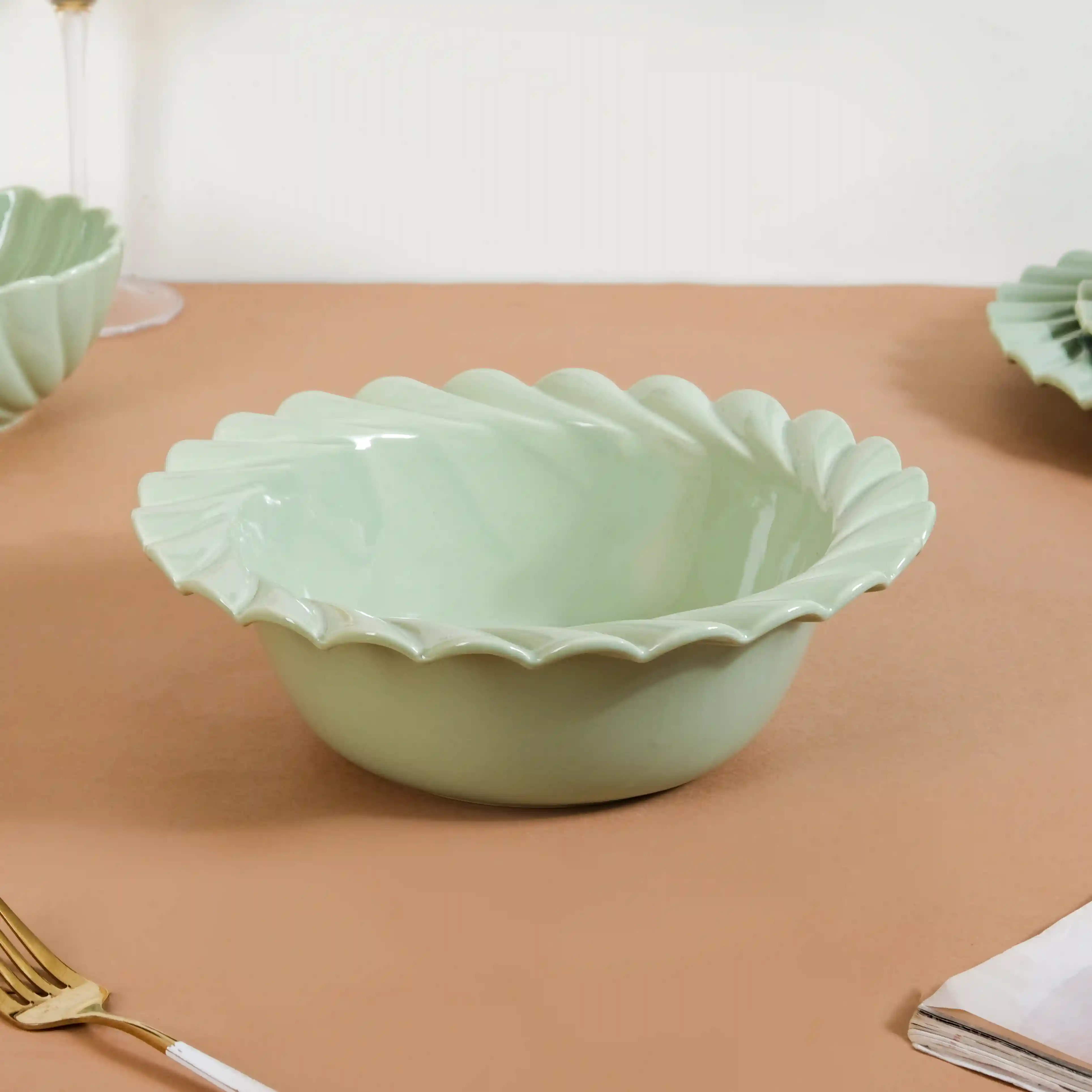 Lao Luxury 22 Piece Dinner Set For 6 Mint Green - Image 13
