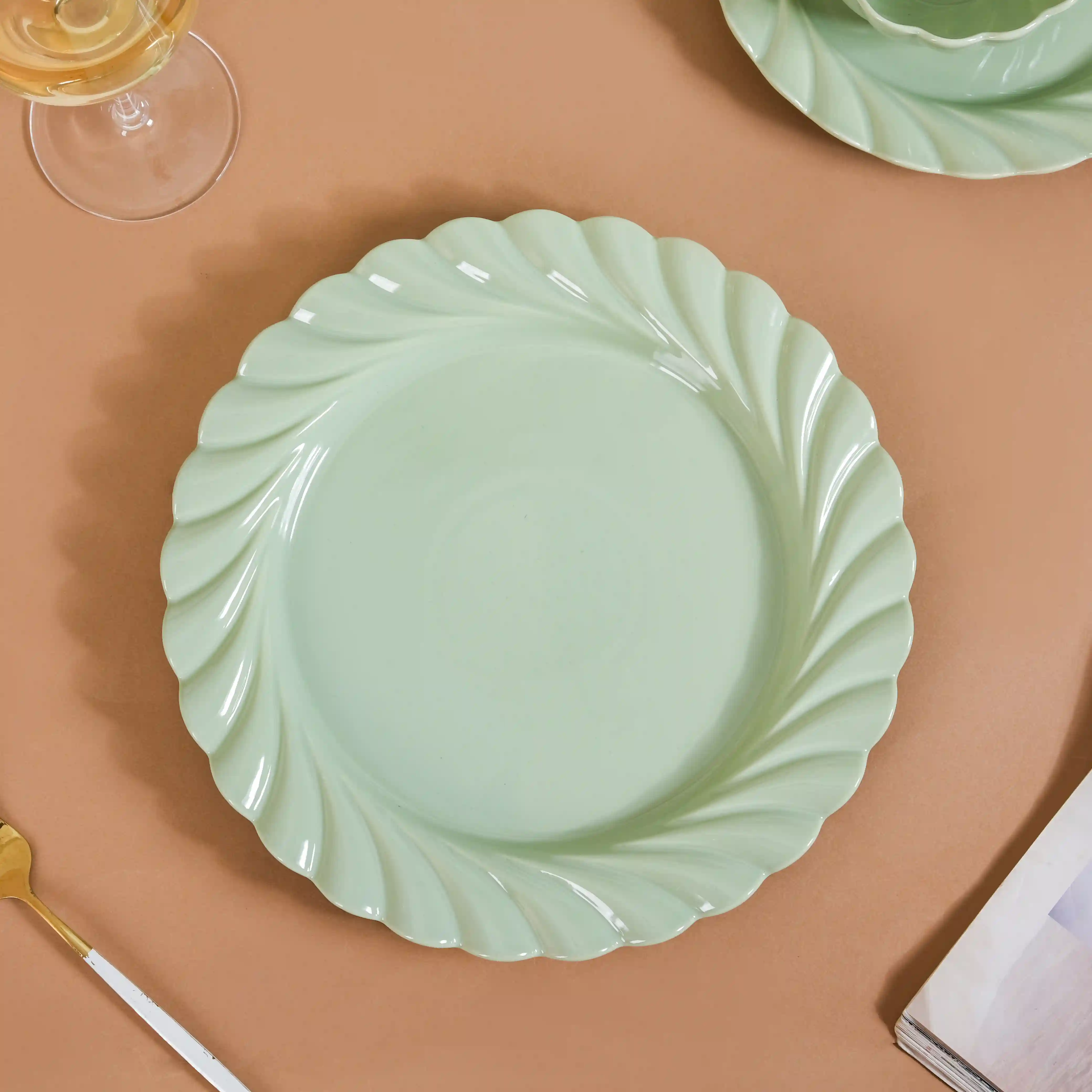 Lao Luxury 22 Piece Dinner Set For 6 Mint Green - Image 16
