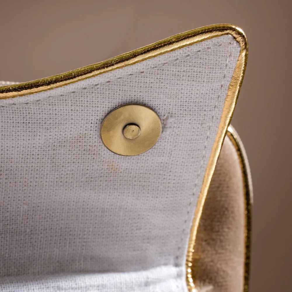 Laptop Bag Luxe Velvet Sleek Beige 14 x 10.5 Inch - Image 9