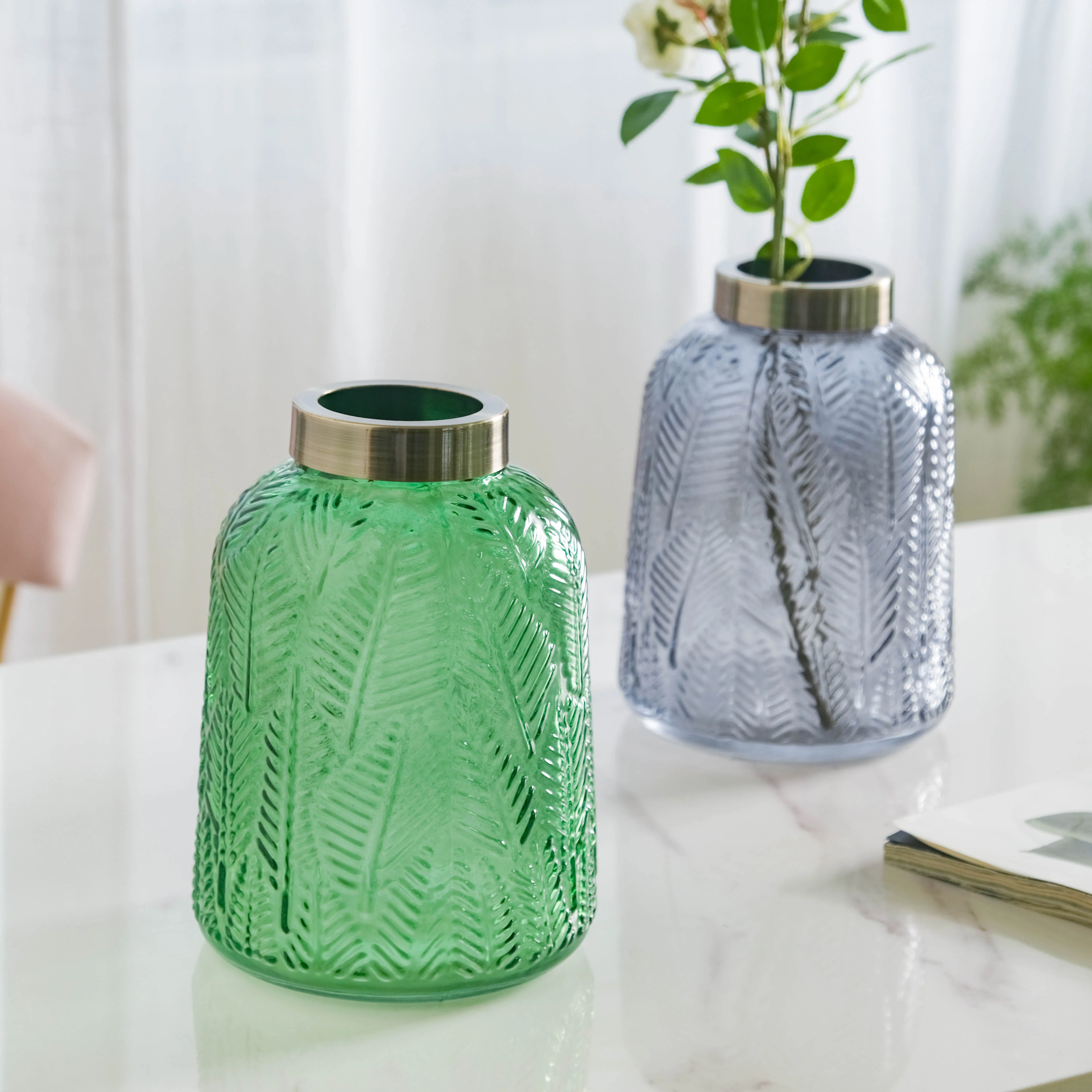 Large Bottle Glass Vase - Image 2