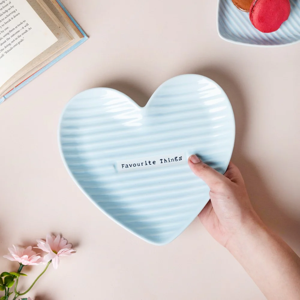 Large Heart Starter Plate Blue - Image 2