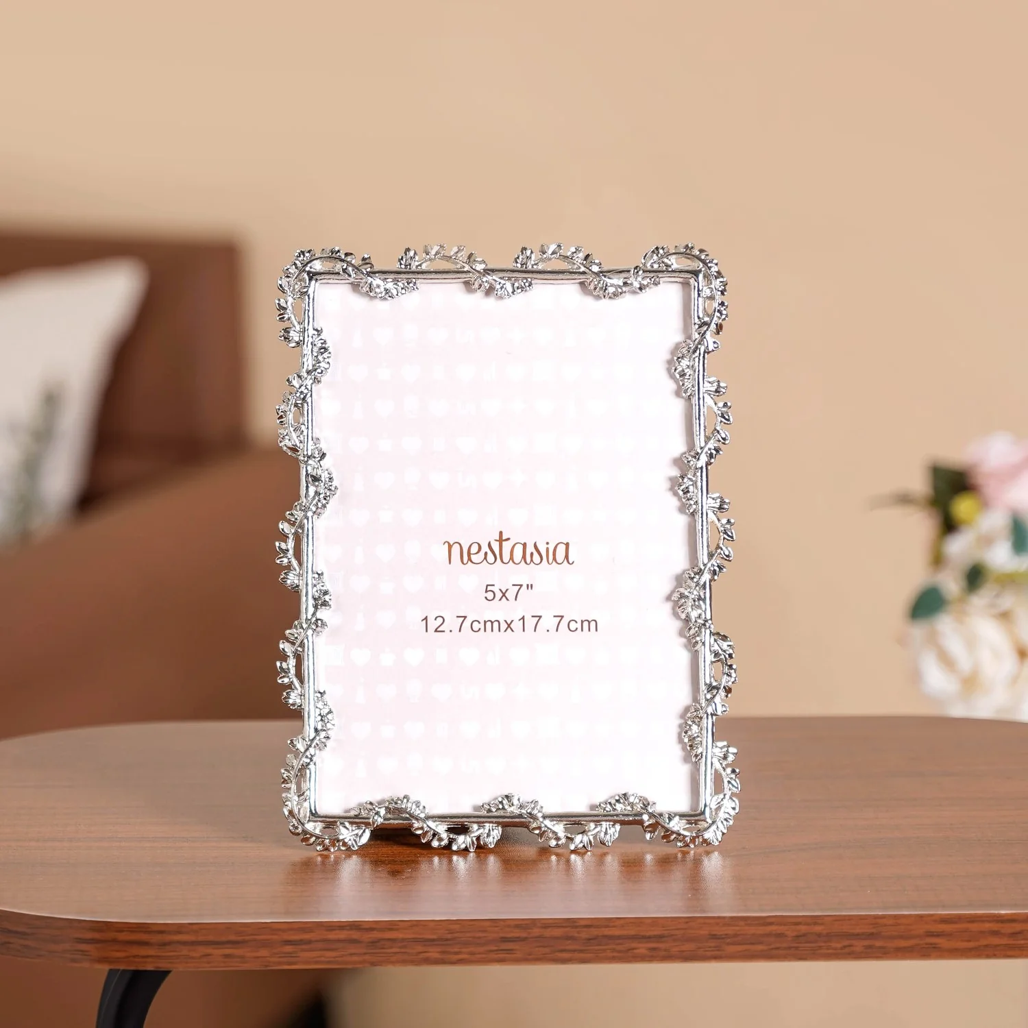 Large Silver Winding Leaf Picture Frame 13x18cm