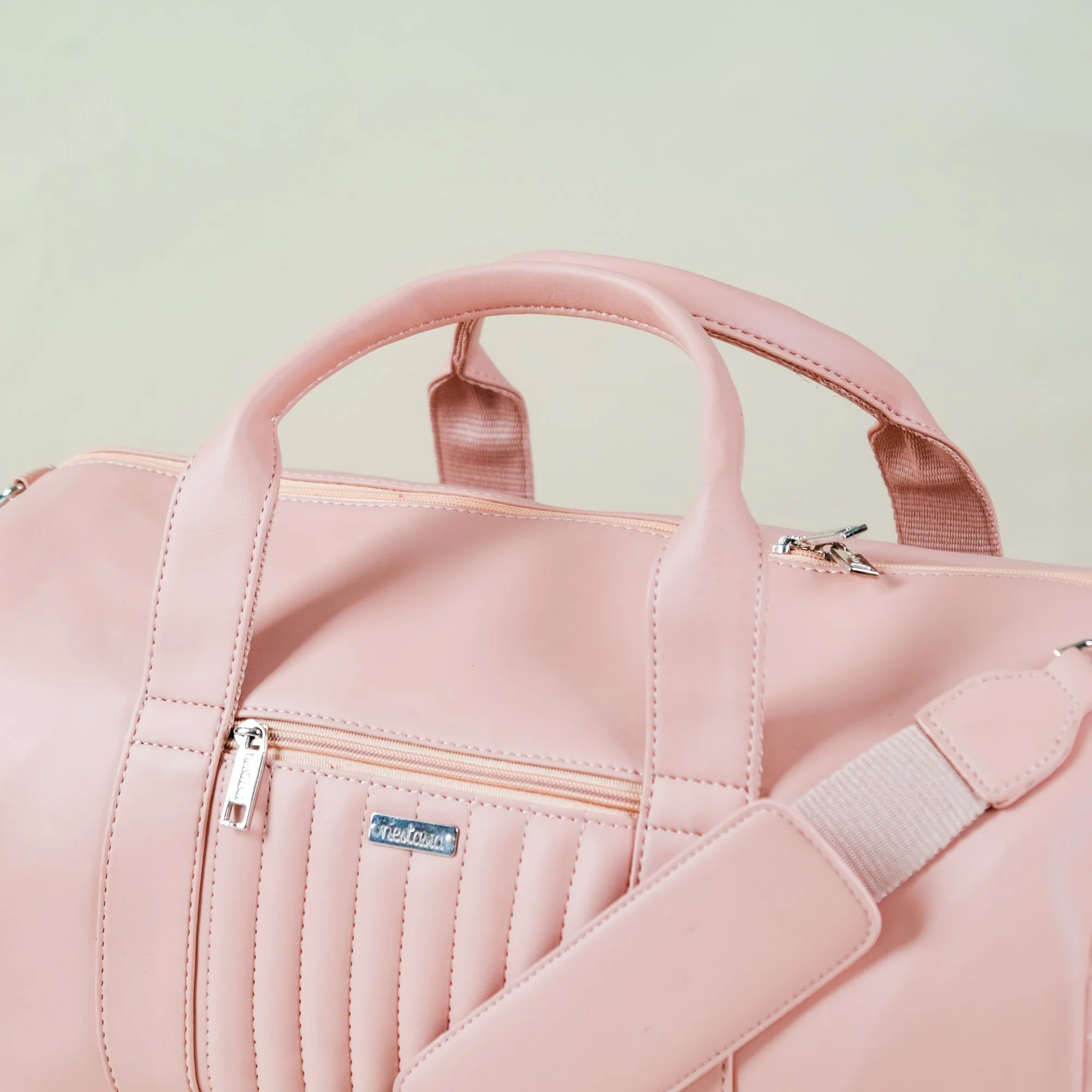 Large Travel Duffel Bag Pink 17x9 Inch - Image 10