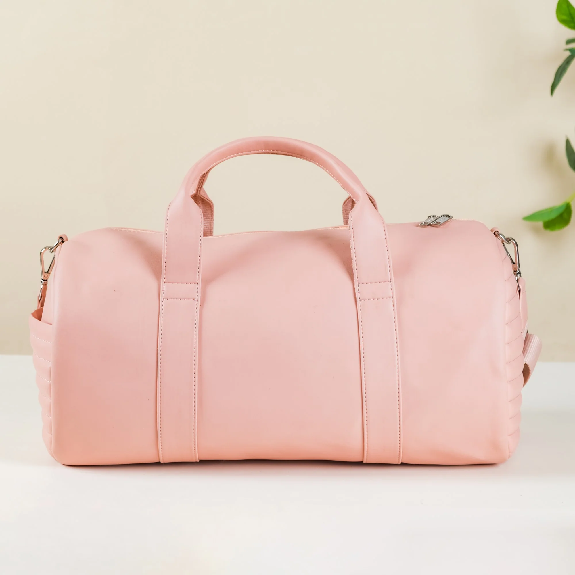 Large Travel Duffel Bag Pink 17x9 Inch - Image 7