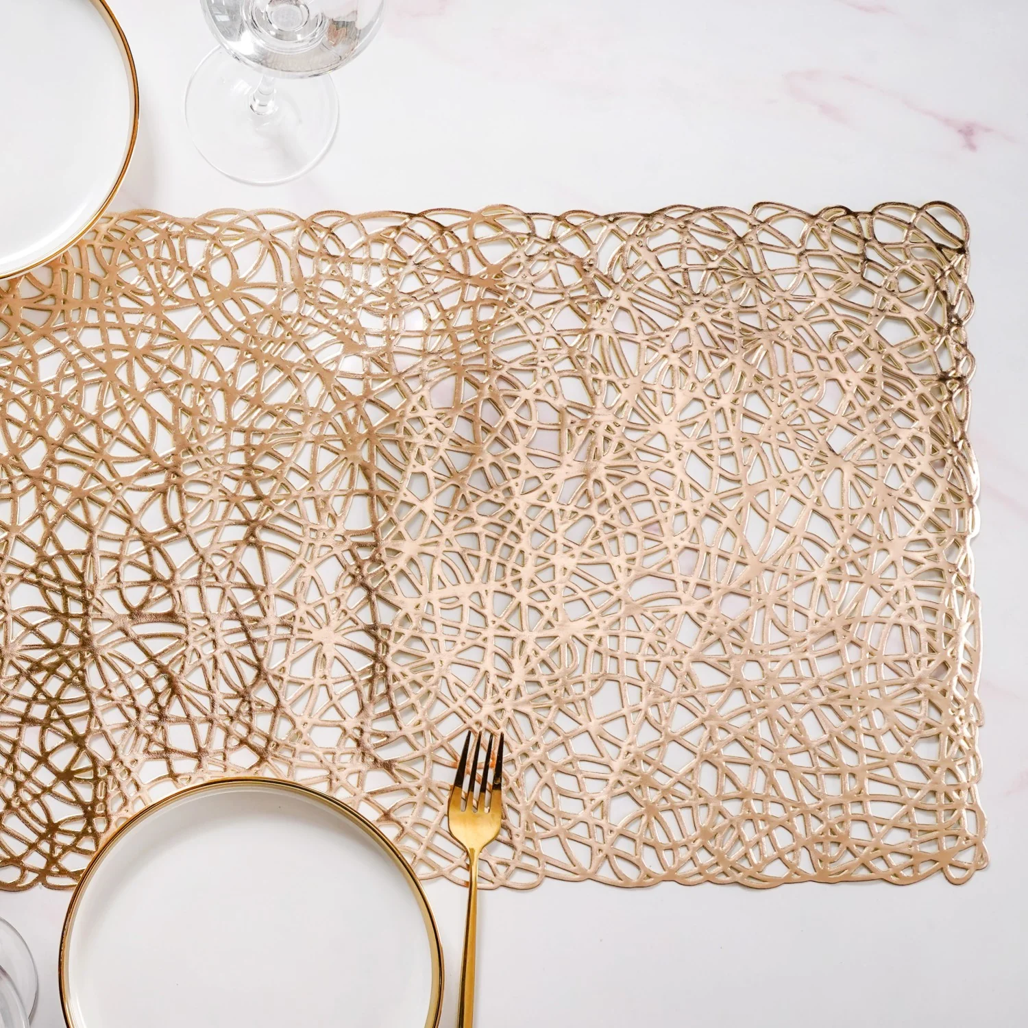 Laser Cut Style Table Runner Gold 90x35cm - Image 6