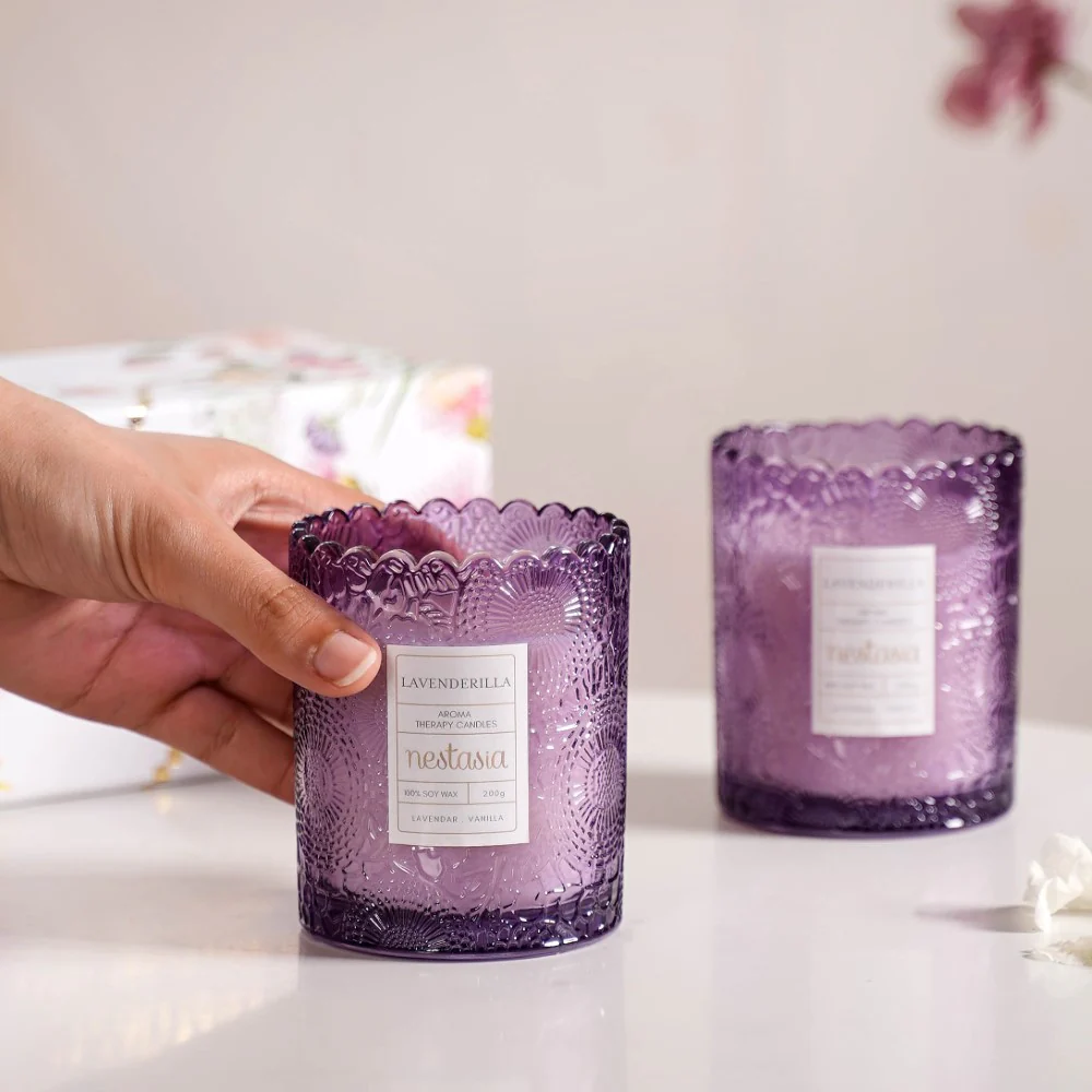 Lavenderilla Scented Soy Wax Votive Candle Jar Set Of 2 - Image 3