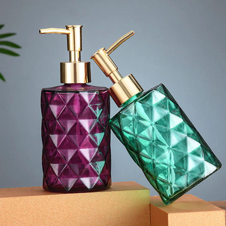 Lea Green Textured Glass Dispenser With Nozzle - Image 9