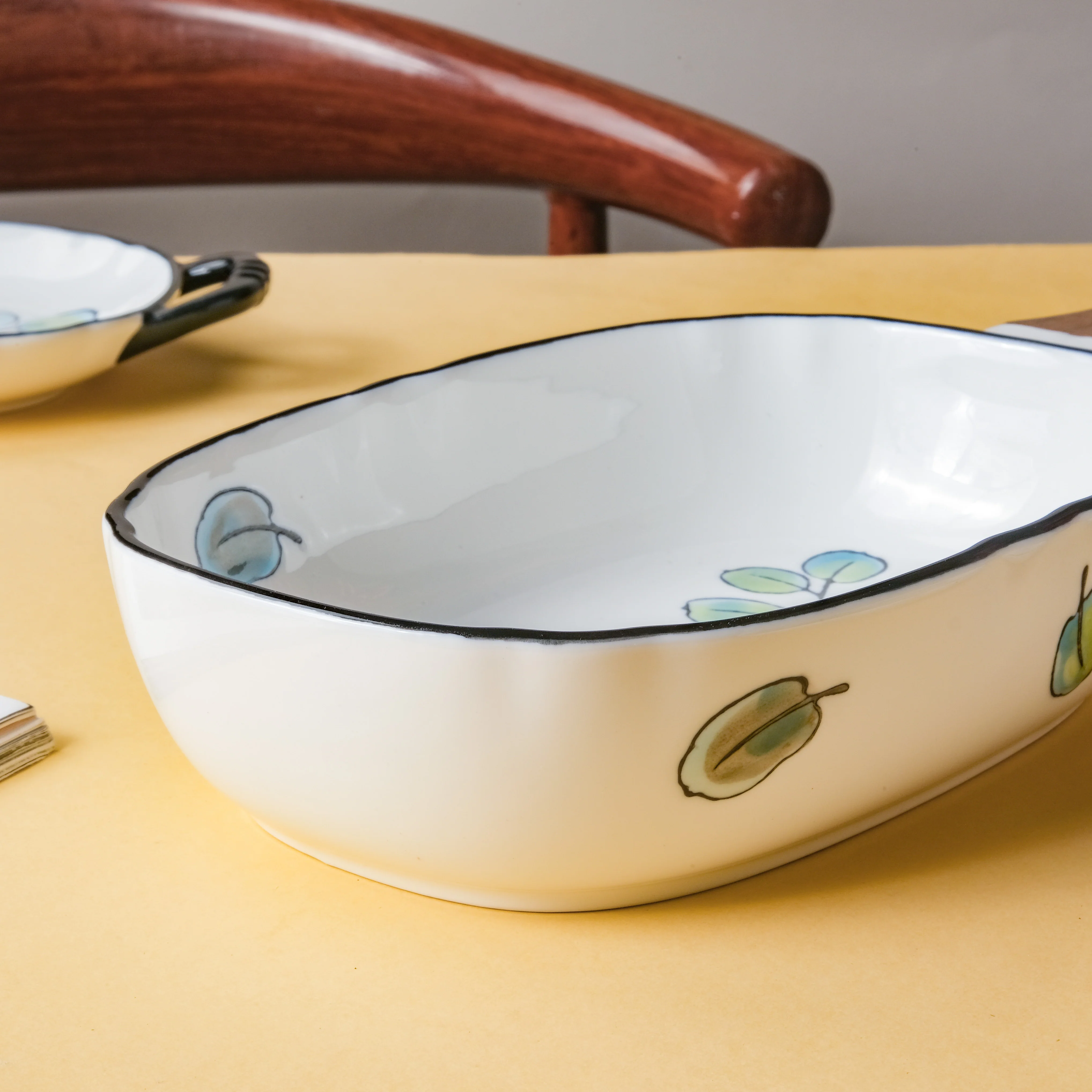 Leaf Ceramic Pasta Bowl - Image 7