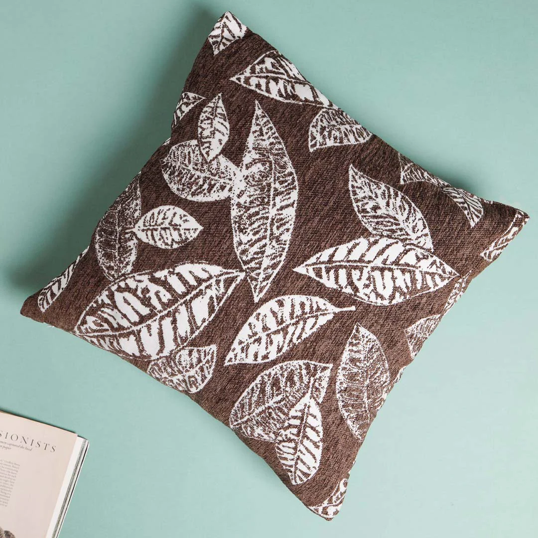 Leaf Cushion Cover Brown - Image 2