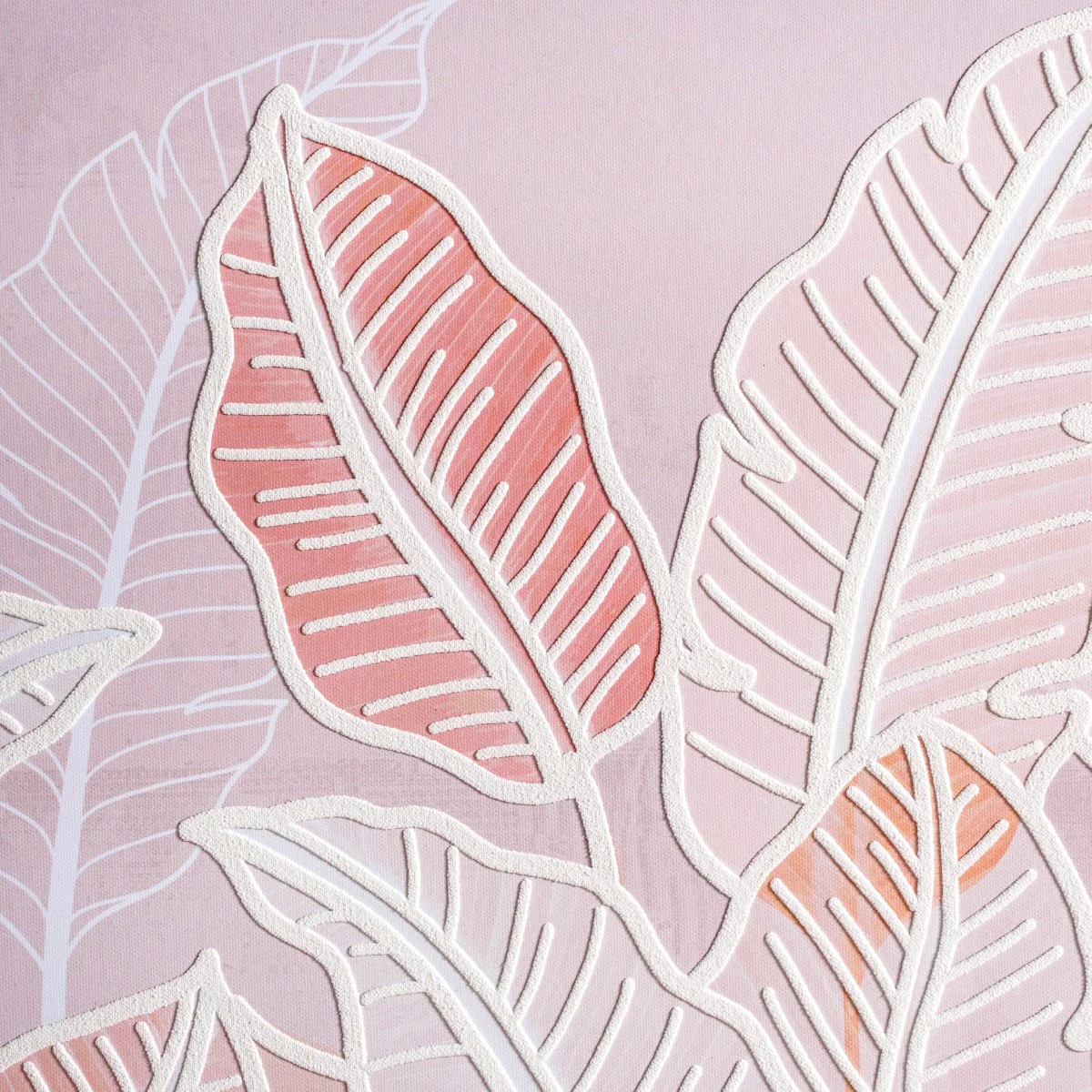 Leaf Paradise Embossed 3D Framed Wall Art 27x19 Inch - Image 9