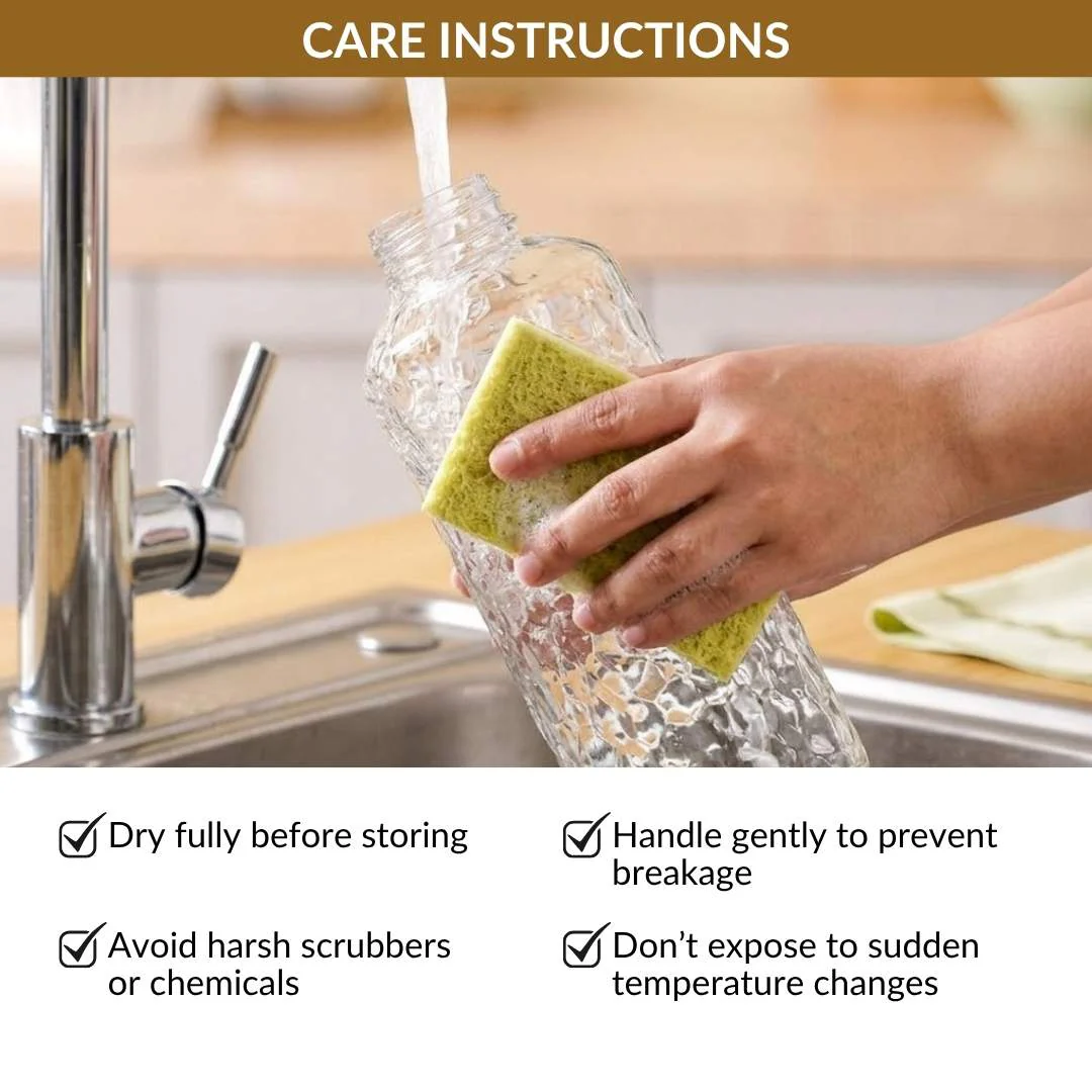 Leakproof Glass Bottle Set Of 2 980ml - Image 7