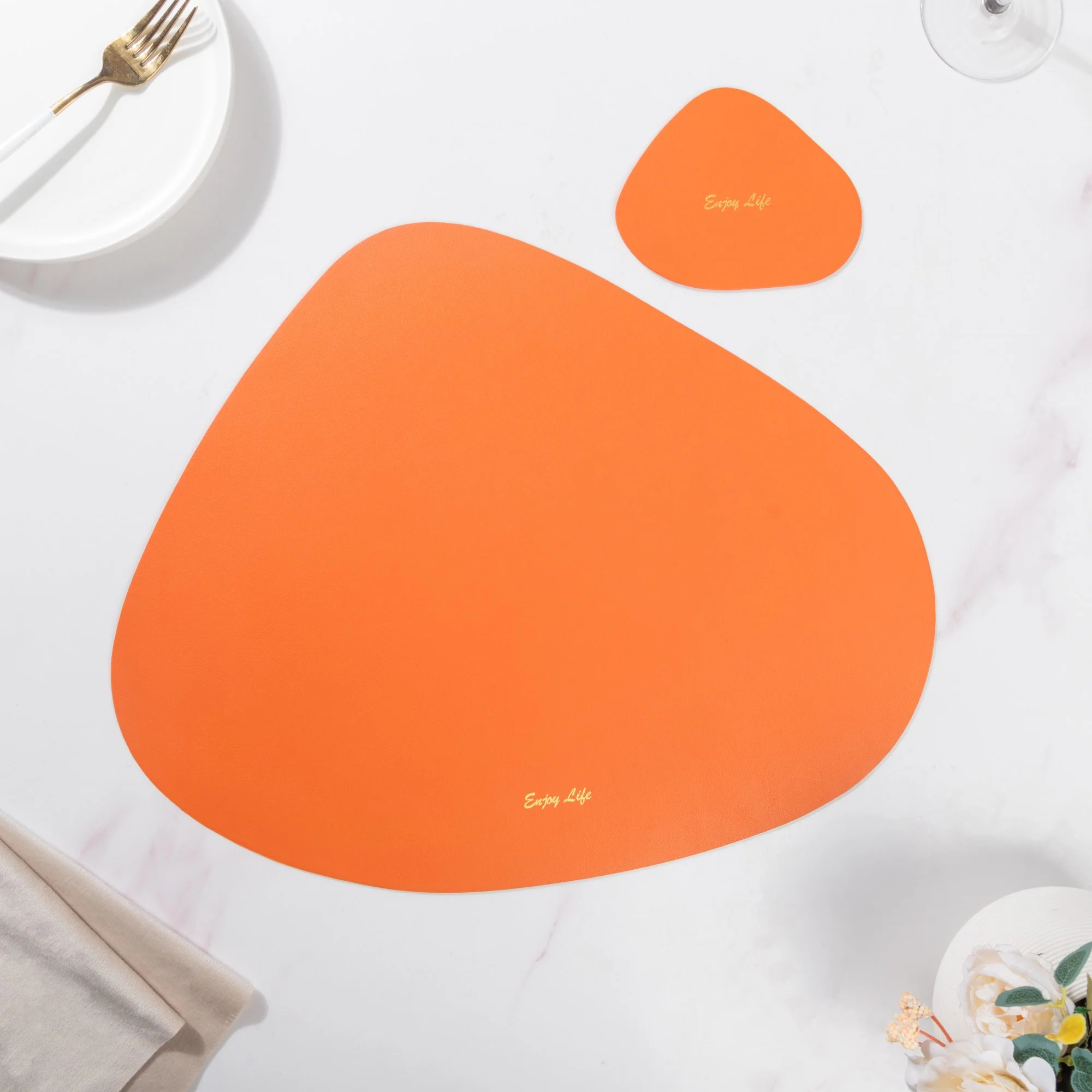 Leather Mat And Coaster Set - Image 4