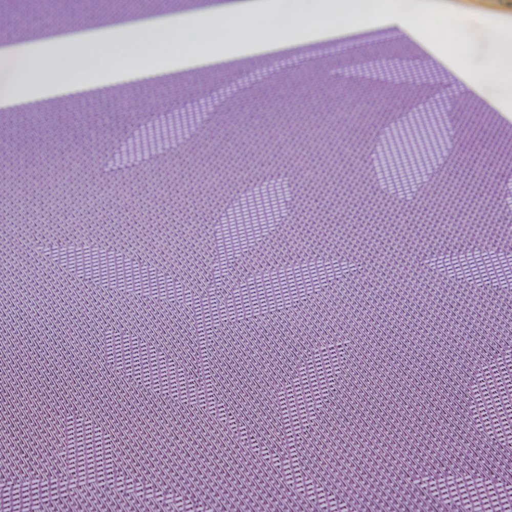 Leaves Reversible Table Mat Set Of 6 Purple 17x11 Inch - Image 5
