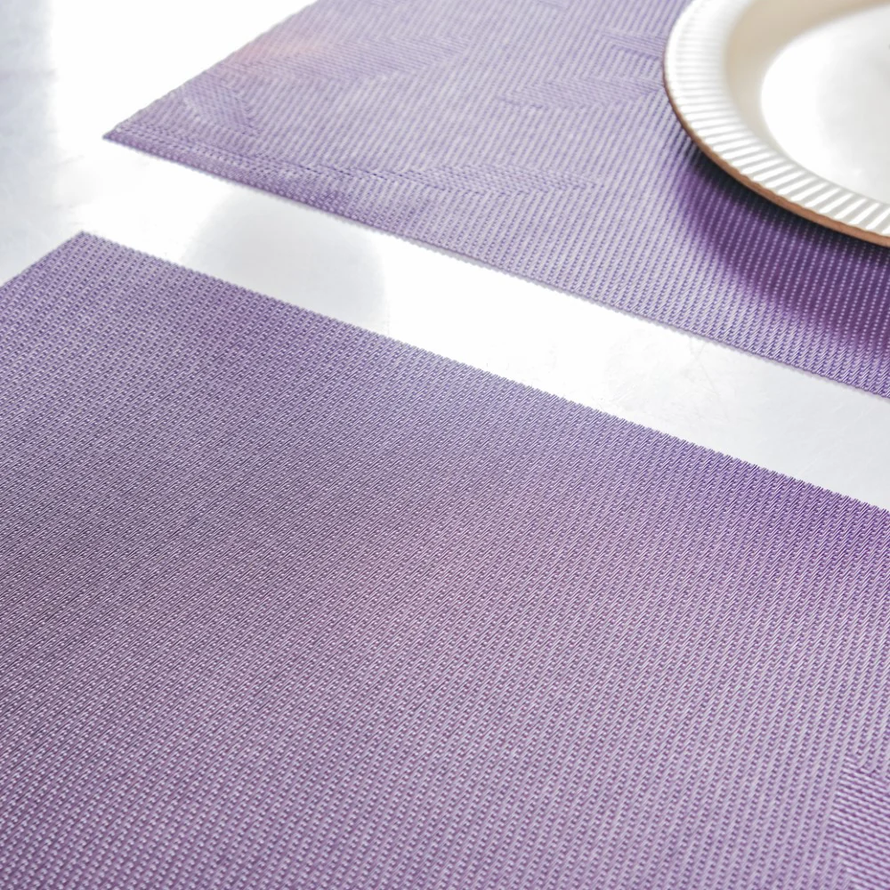 Leaves Reversible Table Mat Set Of 6 Purple 17x11 Inch - Image 7