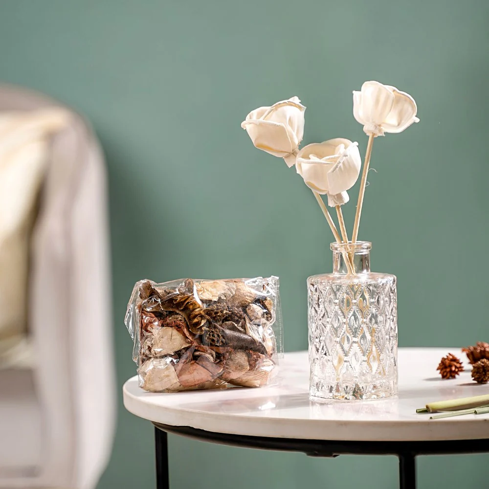 Lemongrass Shola Flowers Reed Diffuser Gift Set Of 3 - Image 8