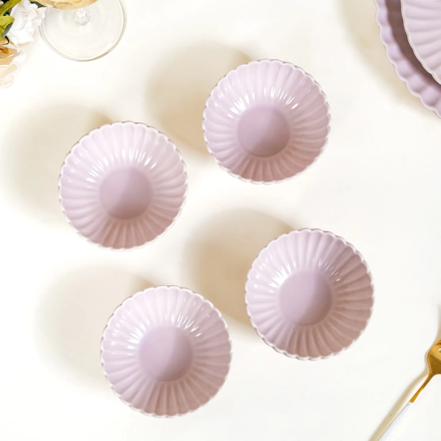 Lilac Scallop Side Bowls Set Of 4 250ml - Image 8