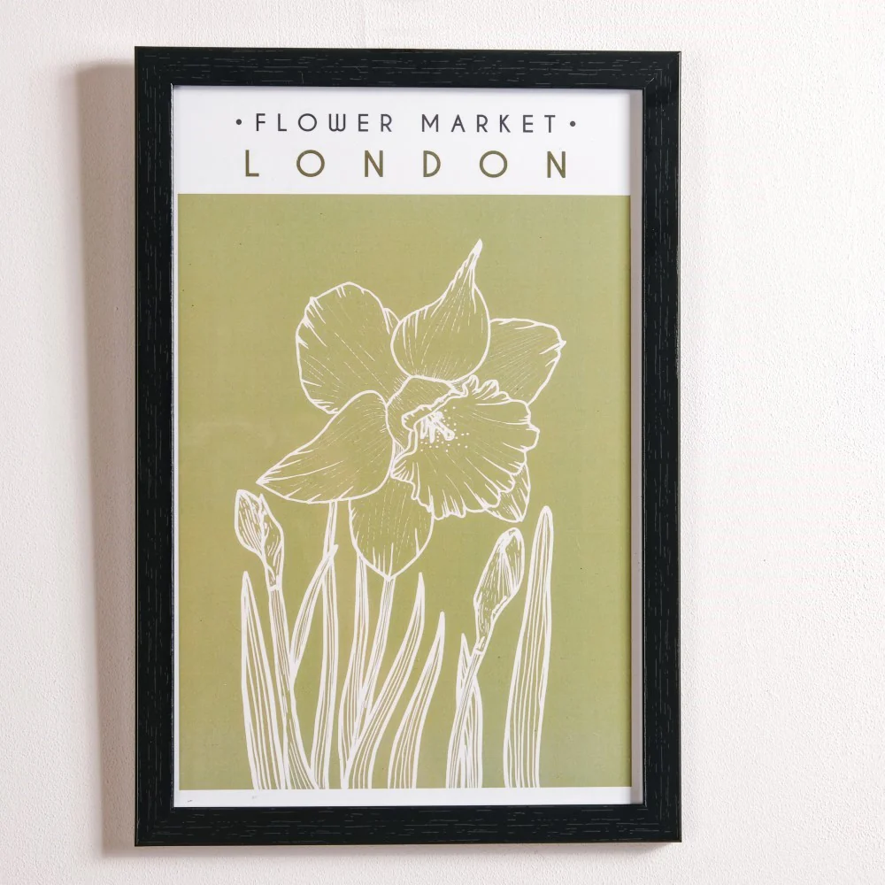 Line Art Flower Framed Poster Set Of 2 13x9 Inch - Image 4