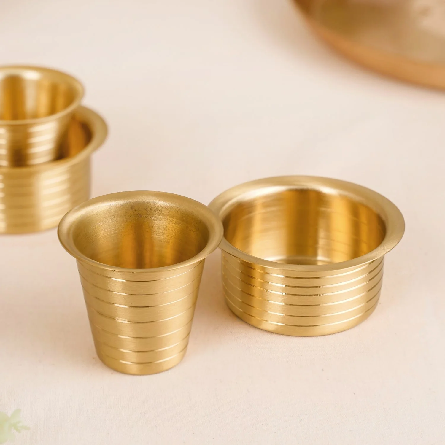 Lined Pure Brass Filter Coffee Dabara Set For 2 With Gift Box - Image 8