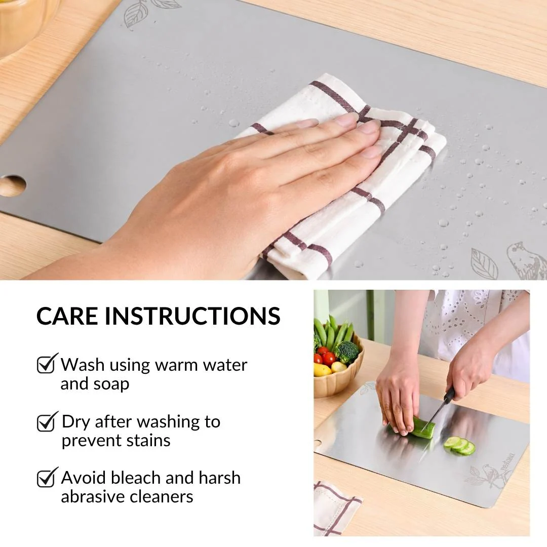 Little Bird Stainless Steel Chopping Board 35x25cm - Image 6