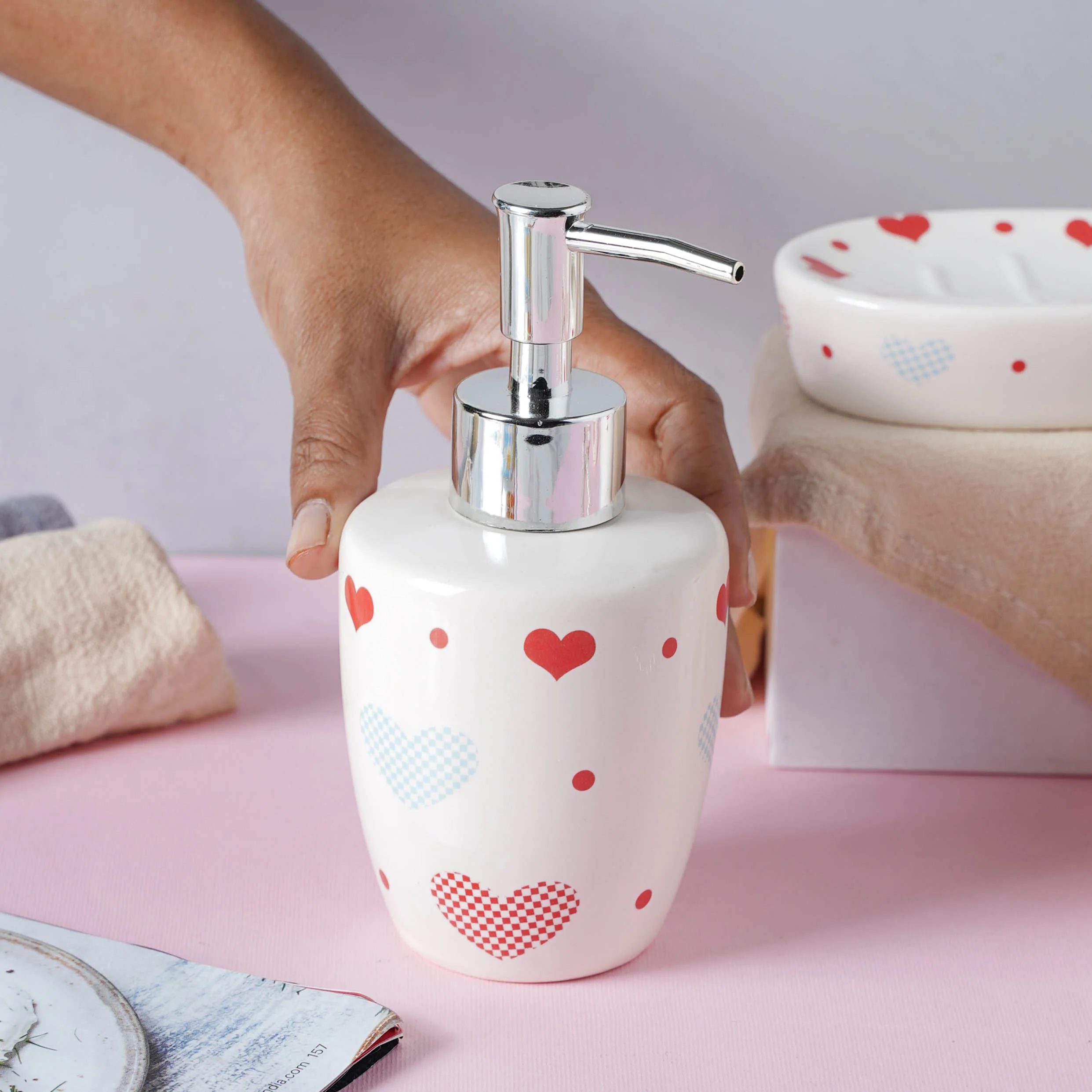 Little Hearts Ceramic Bath Set - Image 2